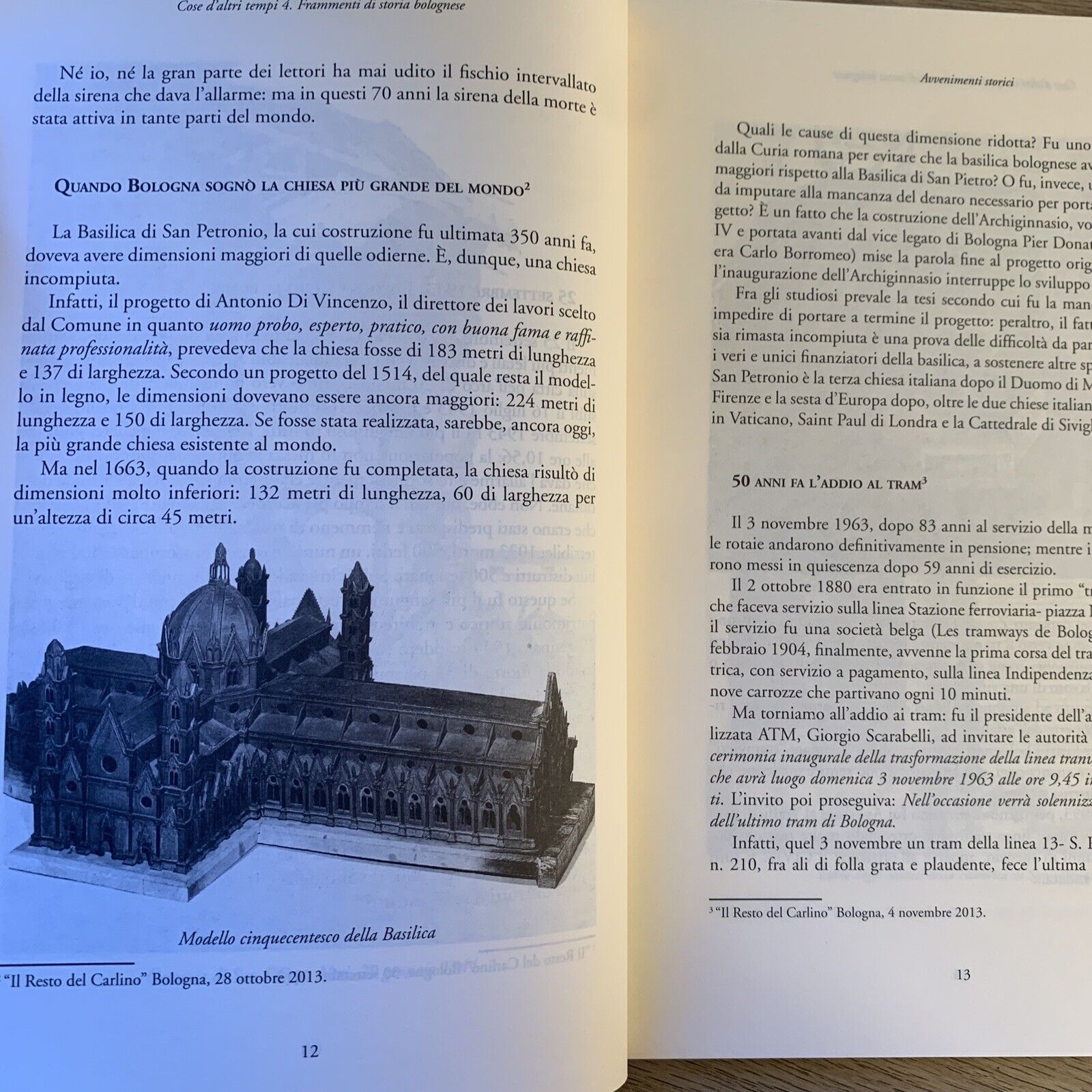Cose d'altri tempi - Marco Poli. Frammenti di storia bolognese. Minerva 2015