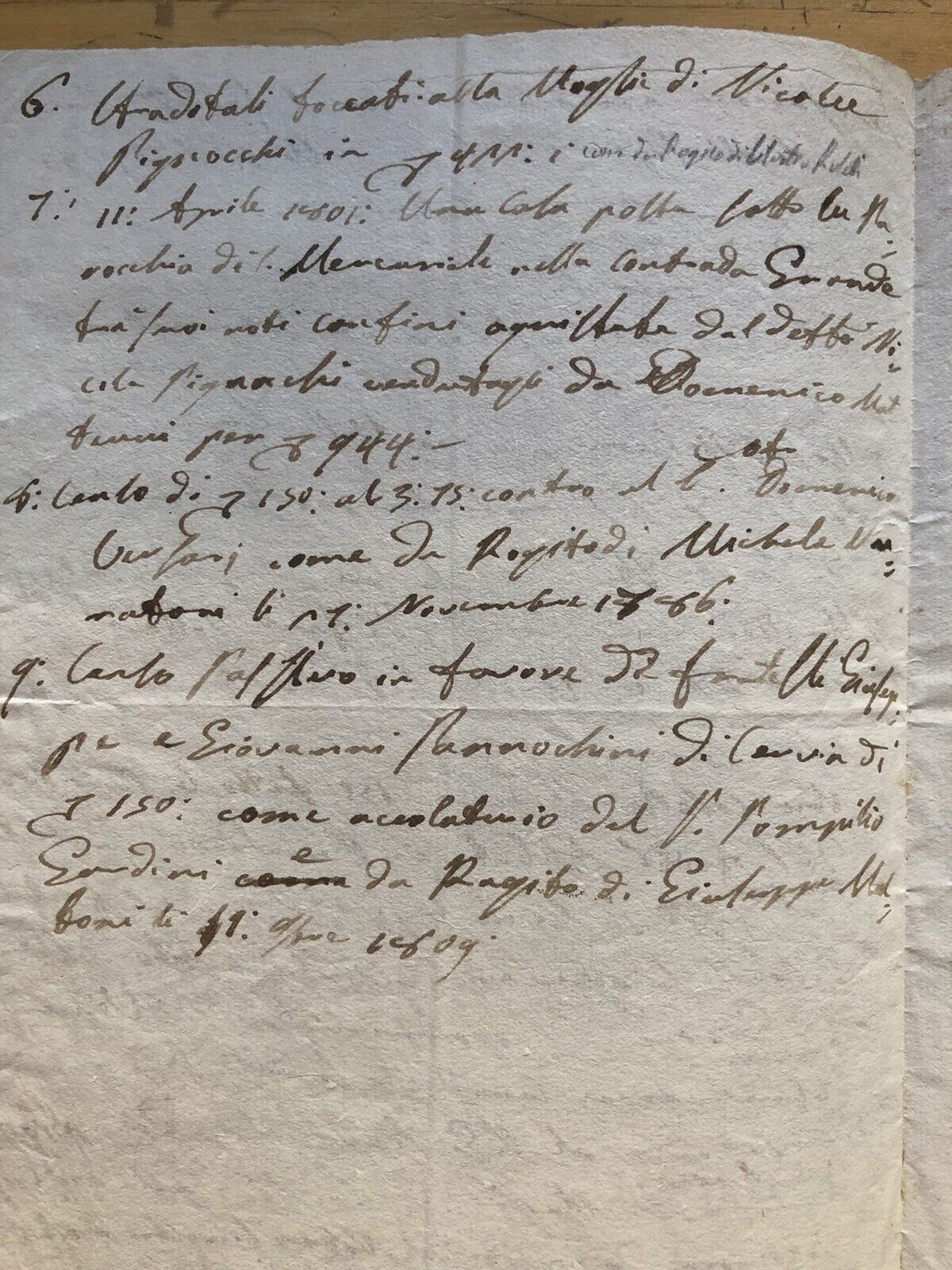Antico manoscritto Forlì - divisione dei beni atto notarile 1750/1800 circa
