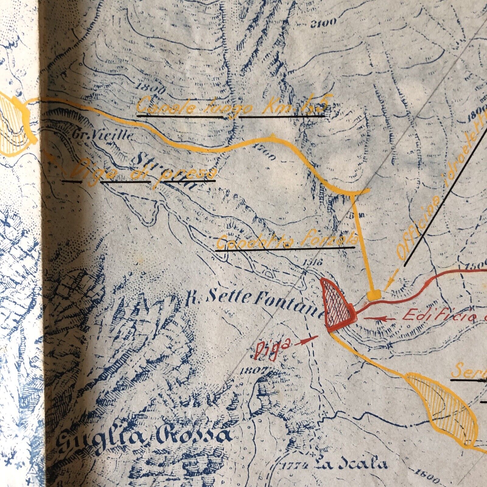 CARTOGRAFIA ANTICA Bardonecchia Melezet Les Arnauds Guglia Rossa Rocca Lanfola