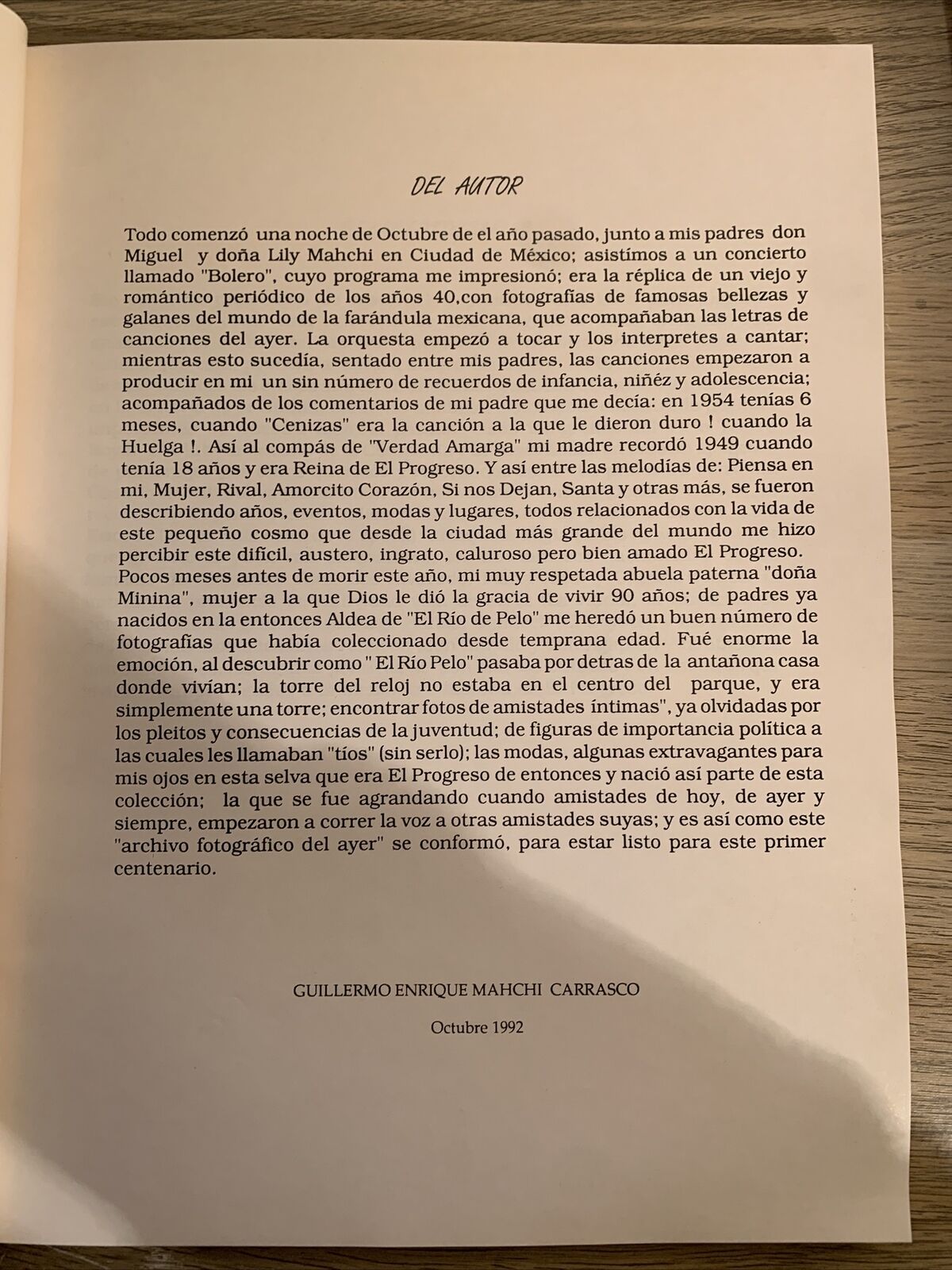 Archivio fotográfico del Ayer - el progreso 1900 - 1965 Guillermo Enrique Mahchi