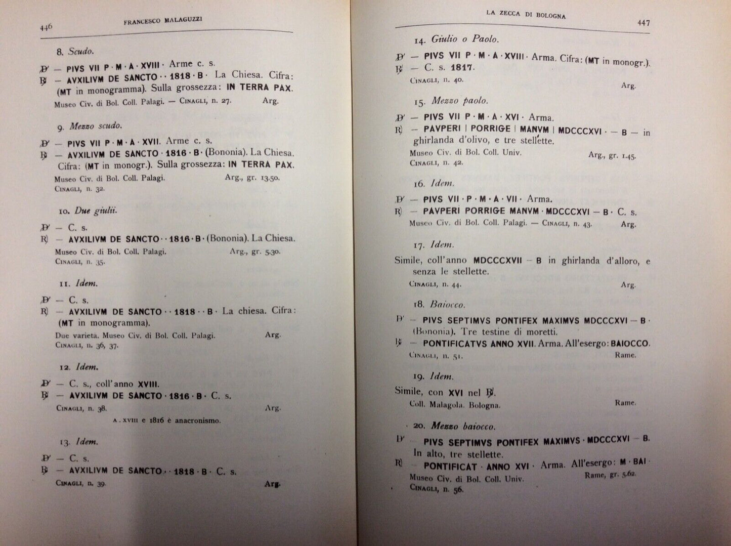MALAGUZZI VALERI, LA ZECCA DI BOLOGNA, FORNI EDITORE RISTAMPA