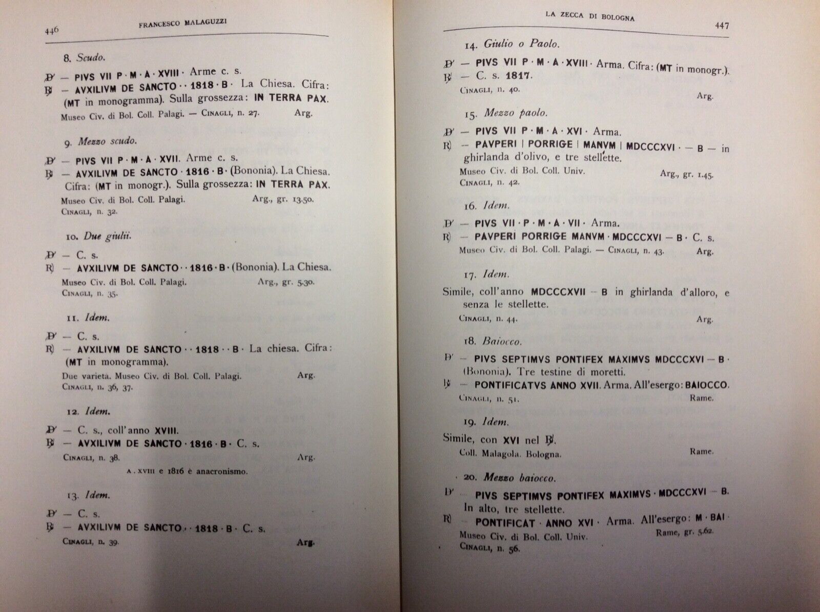 MALAGUZZI VALERI, LA ZECCA DI BOLOGNA, FORNI EDITORE RISTAMPA