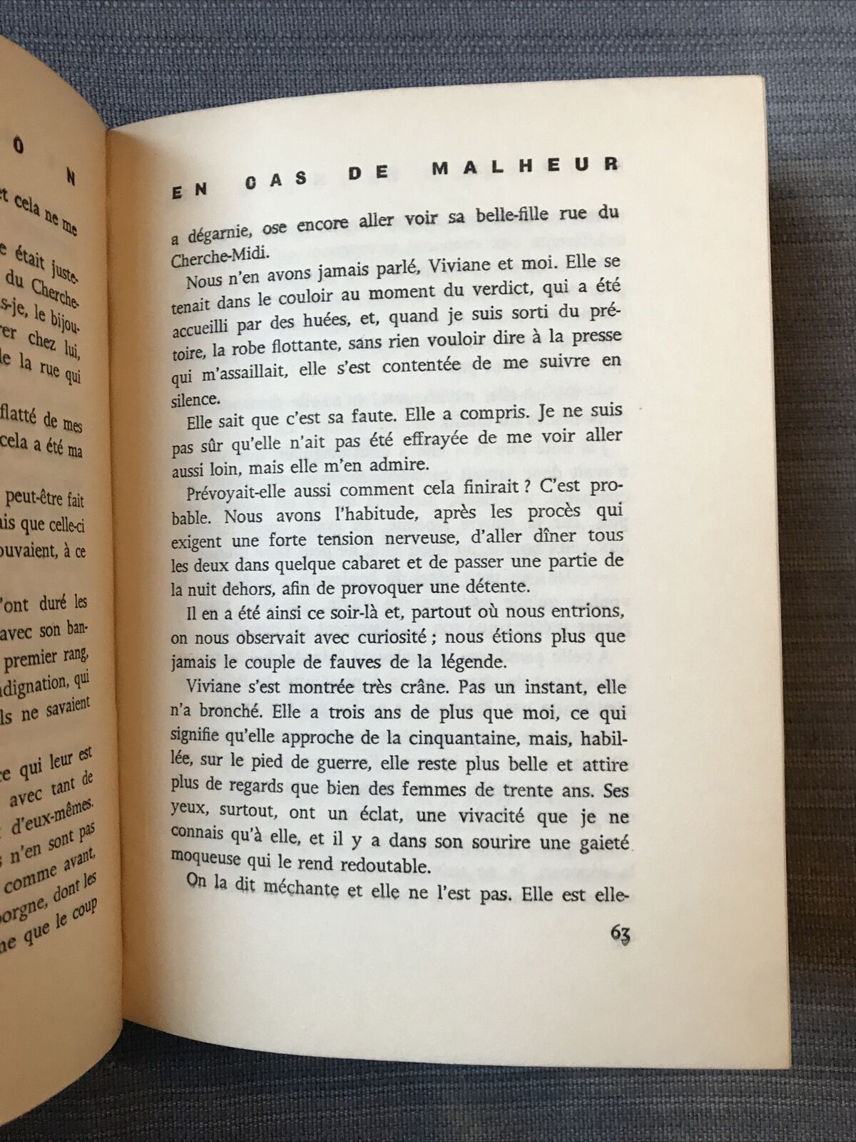 EN CAS DE MALHEUR, Georges Simenon, presses de la cite 1956