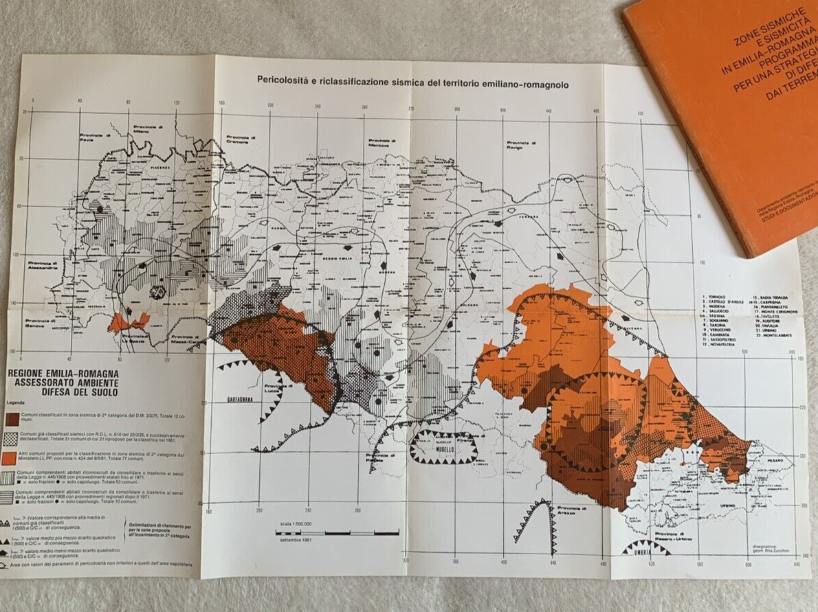 Zone sismiche e sismicità in Emilia-Romagna strategia difesa dai terremoti 1981