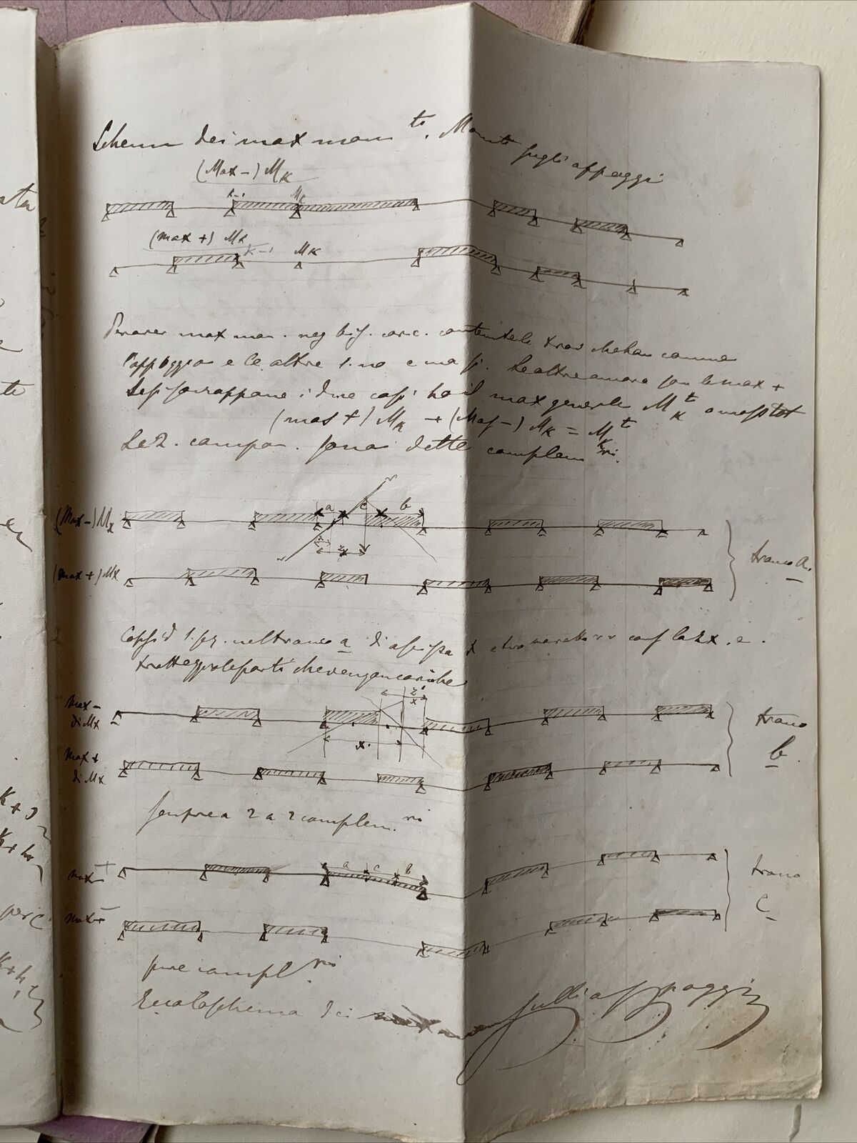 CELESTE CLERICETTI, appunti manoscritti di uno studente UNIVERSITÀ PAVIA 1875 #