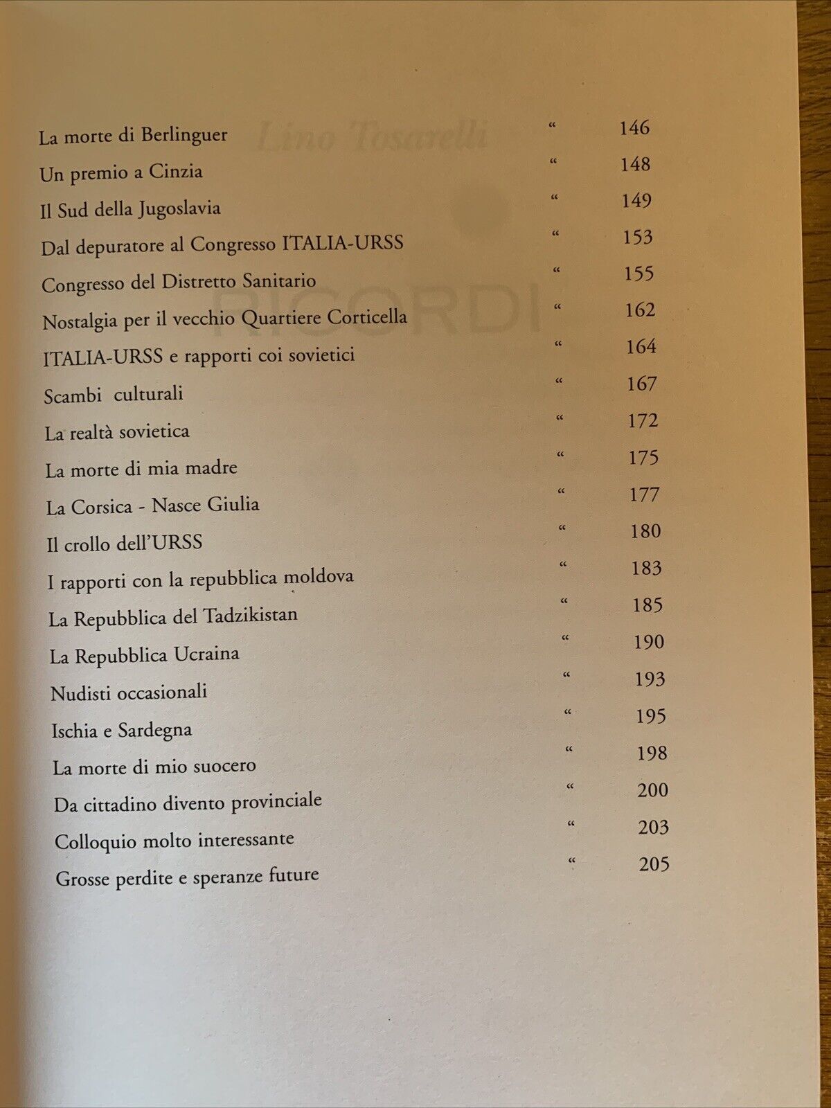 Ricordi, Lino Tosarelli. 2006