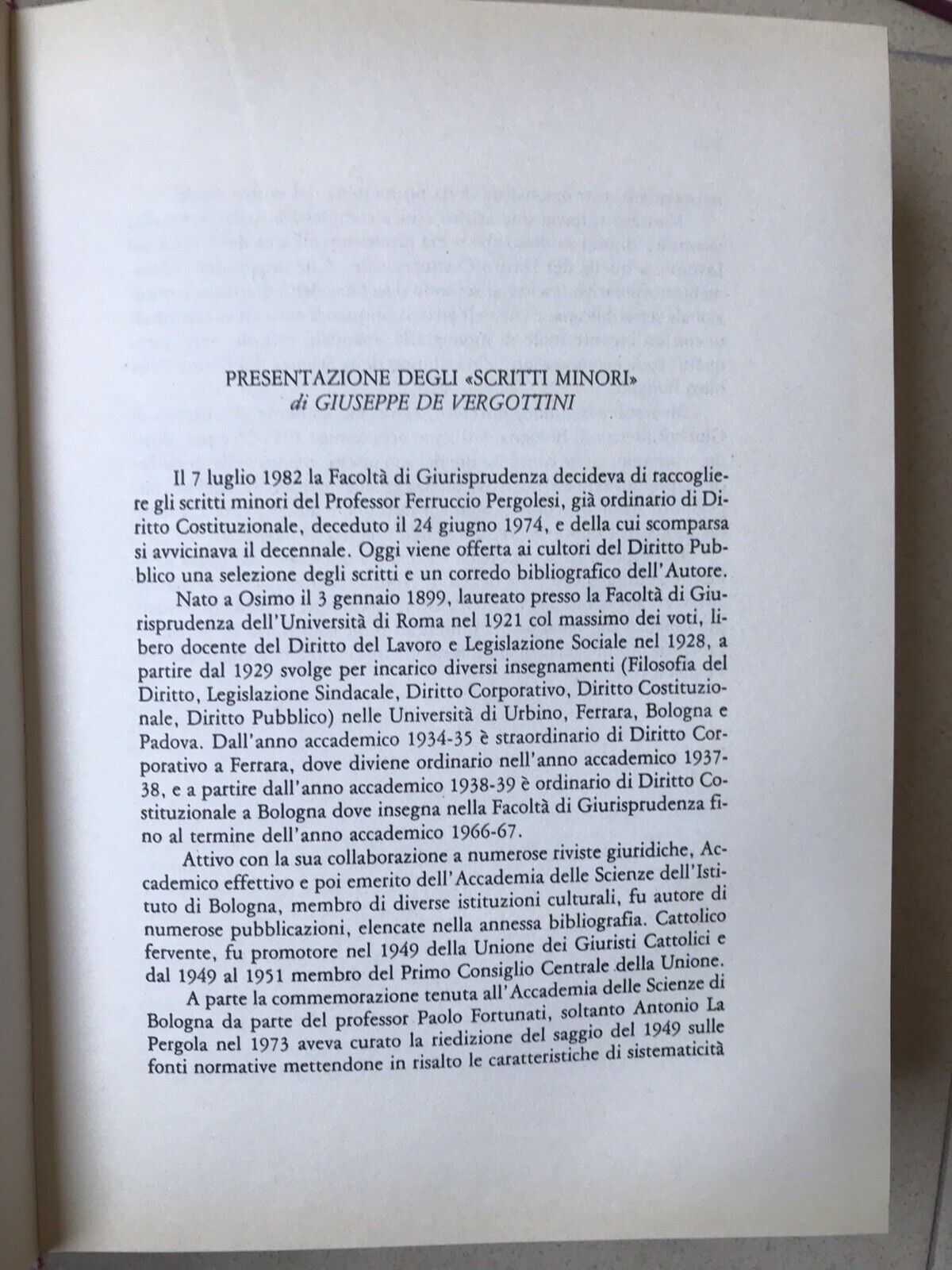 Pergolesi Ferruccio, Scritti minori, Arnaldo Forni Editore - 2 VOLUMI