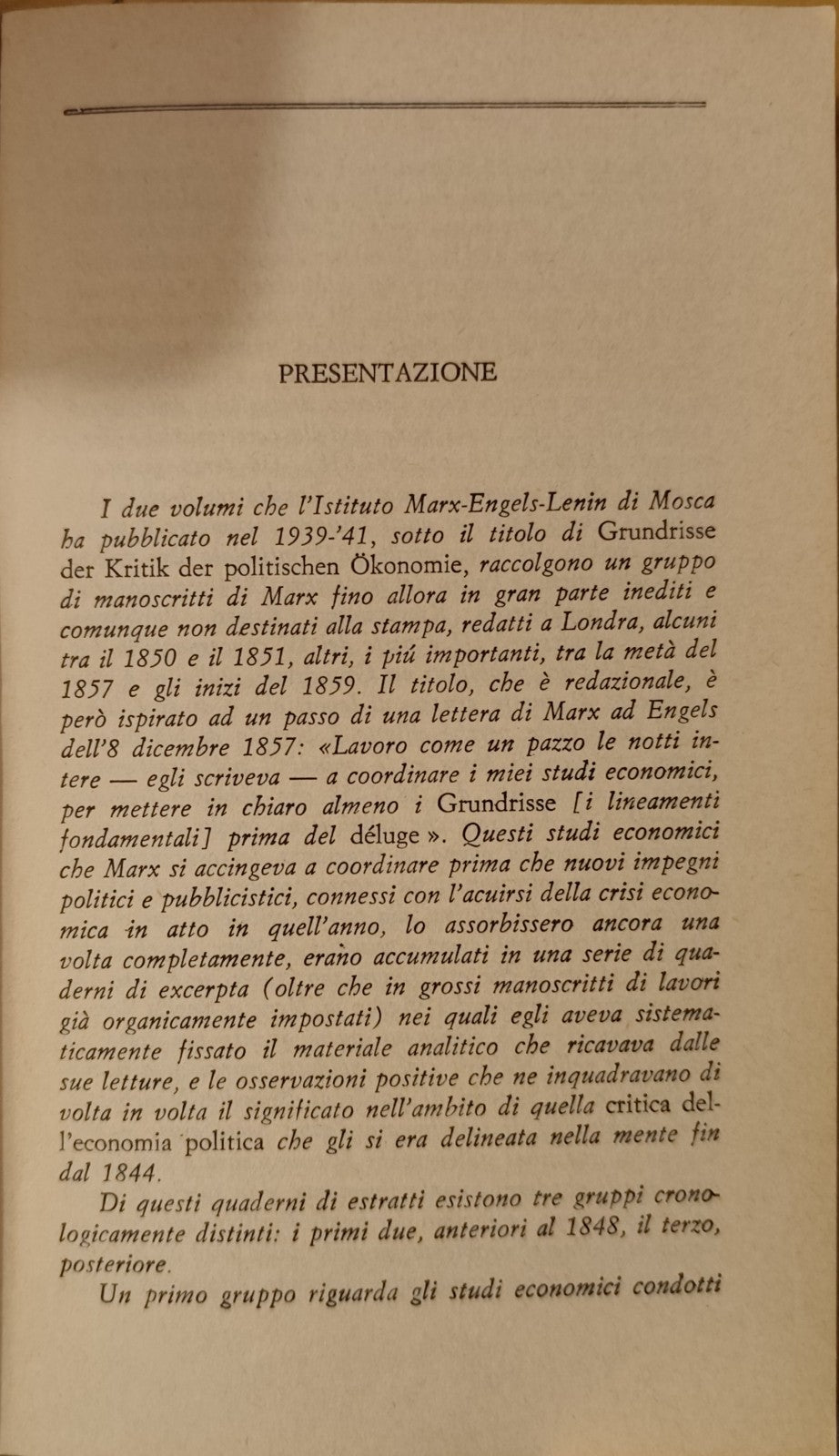 Marx - Lineamenti fondamentali critica dell'economia politica - Sulla Religione