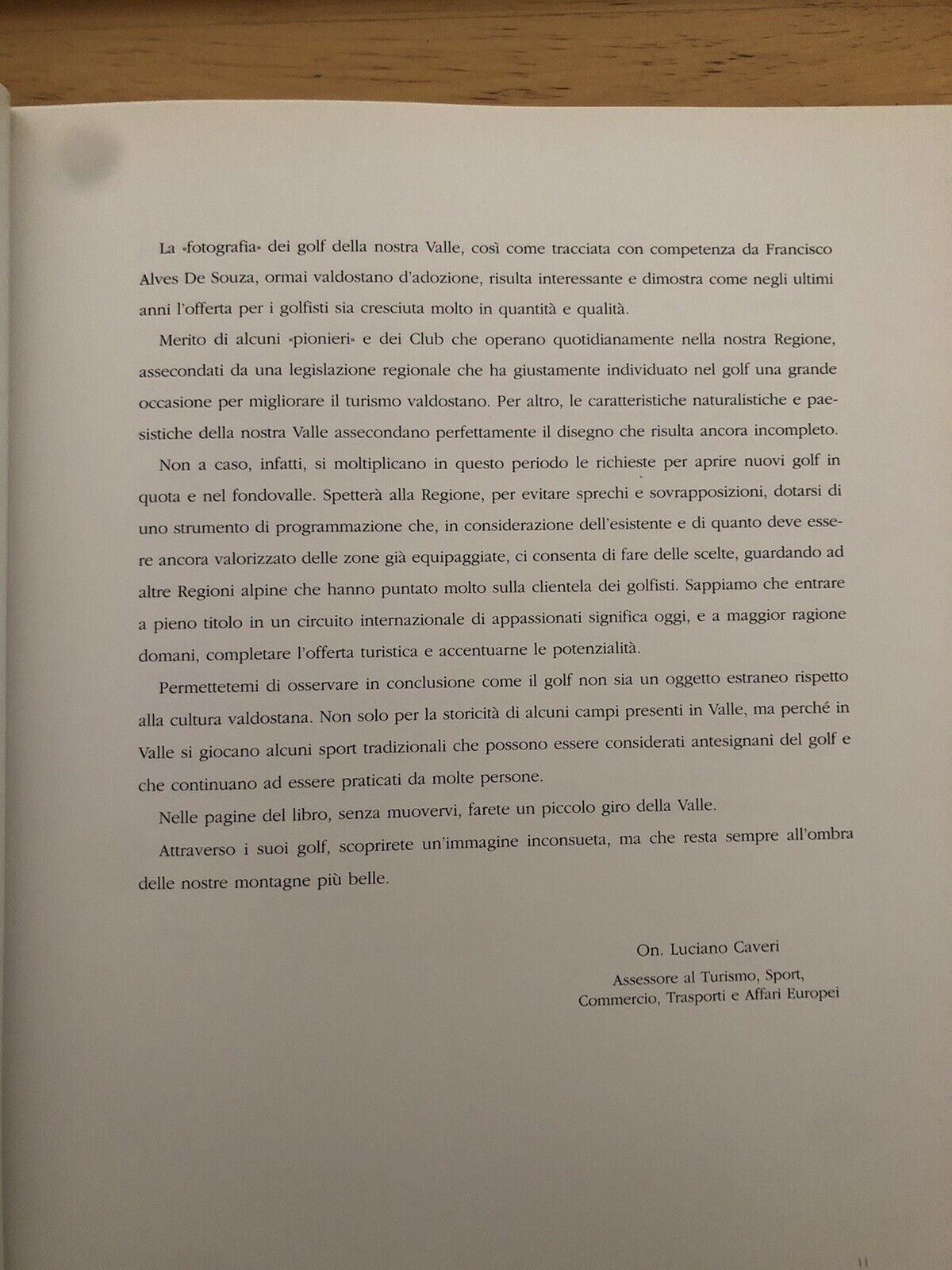 GOLF IN VALLE D'AOSTA - FRANCISCO DE SOUZA, MUSUMECI EDITORE 2003