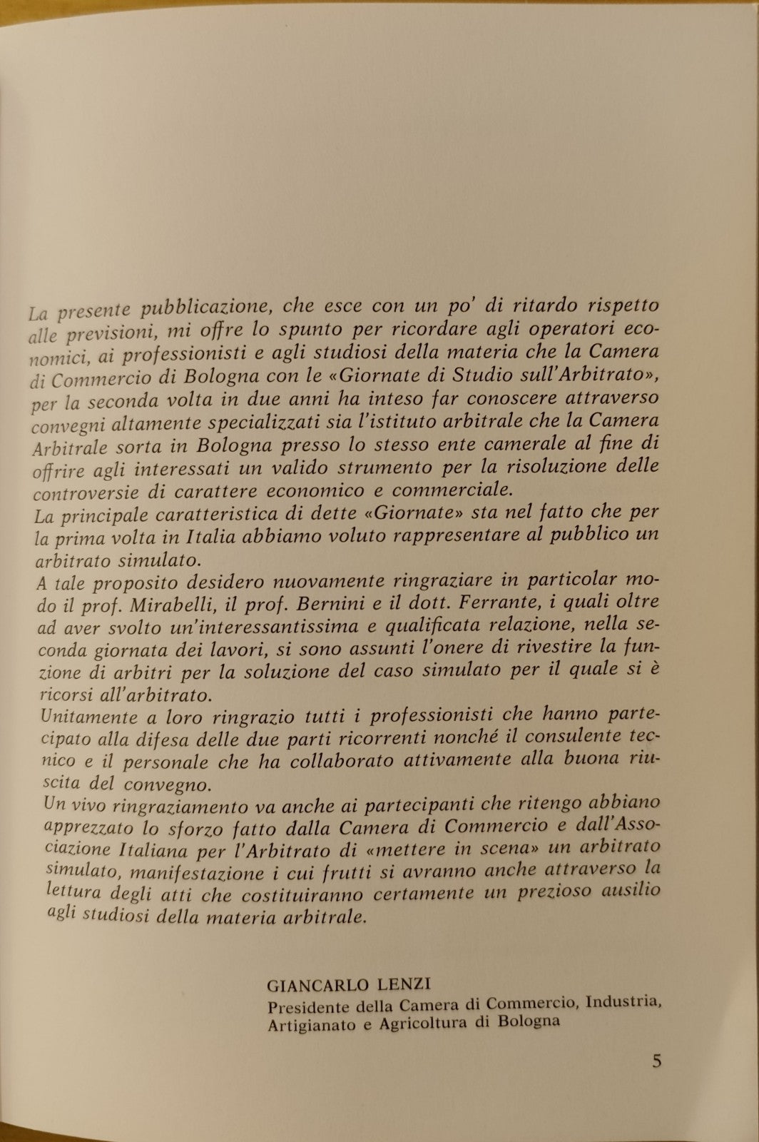 Giornate di studio sull'Arbitrato - Palazzo degli affari Bologna 1979