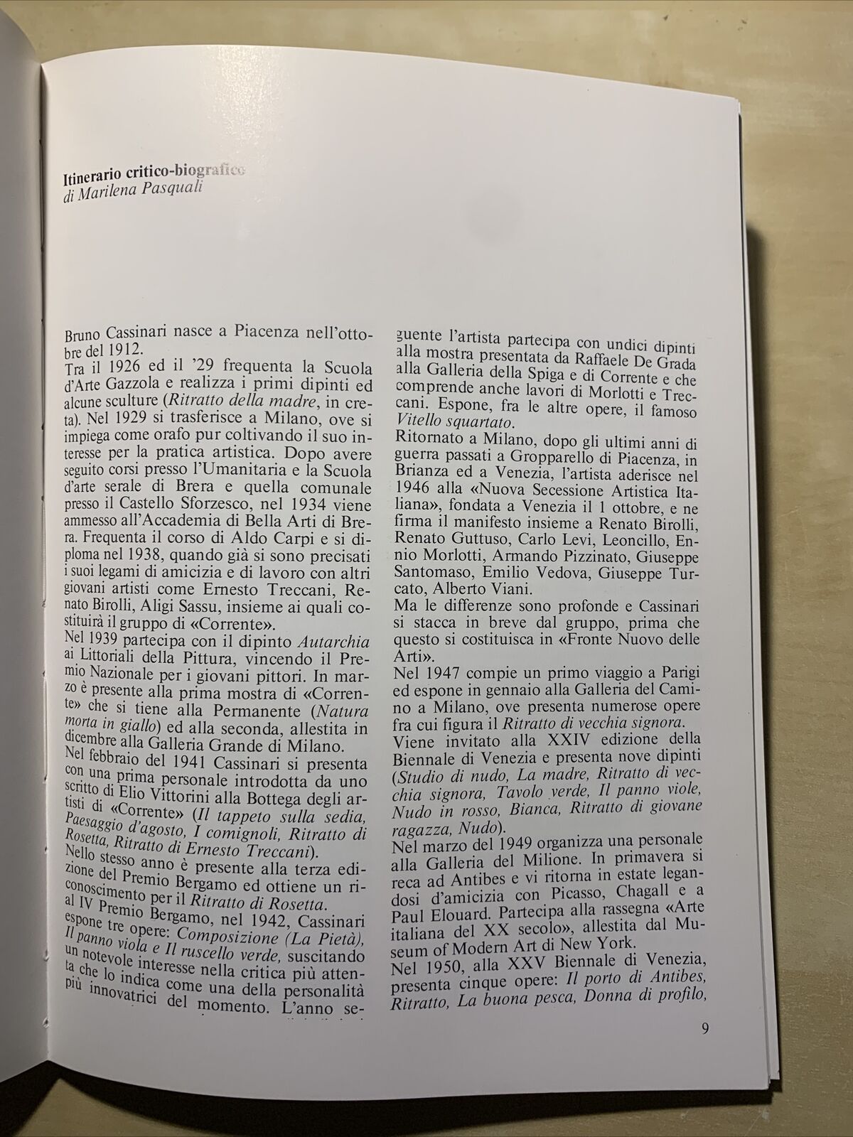 CASSINARI BRUNO -  Franco Solmi, Galleria d'arte maggiore Bologna 1984 #