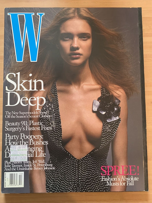 W MAGAZINE OCTOBER 2002 - NAOMI WATTS, JEFF WALL, JULIE TAYMOR. SKIN DEEP