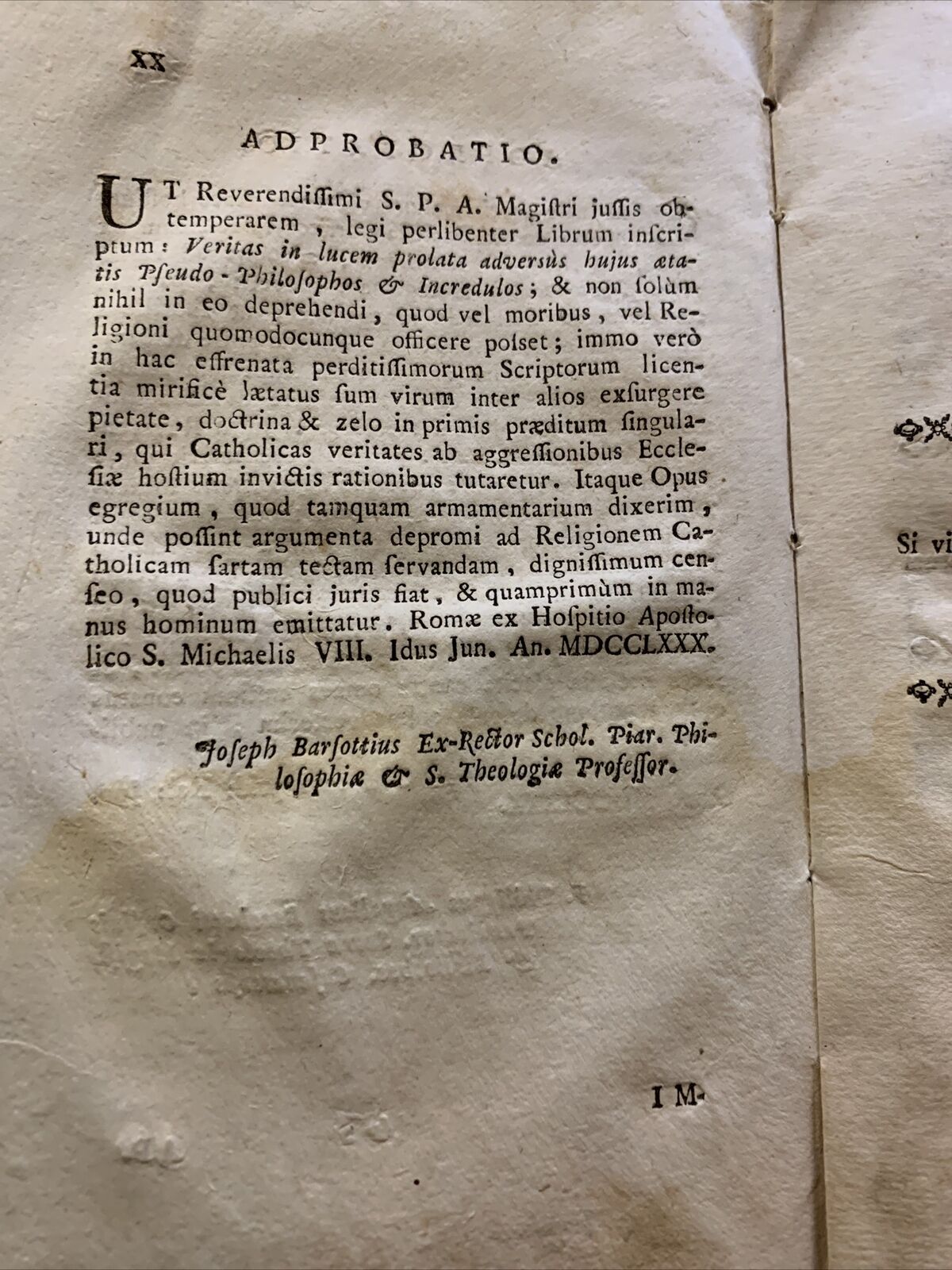 Antico testo religioso 1780  **Raro*