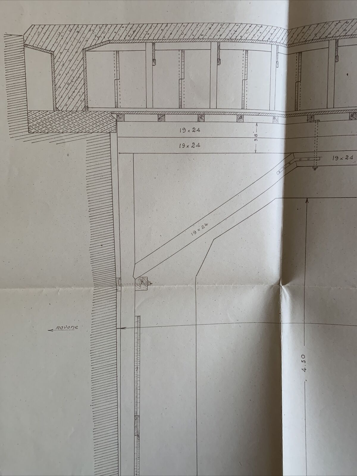 FERROVIE DELLO STATO cavalcavia linea Bologna - Venezia al km 6+282 - SEZIONI #