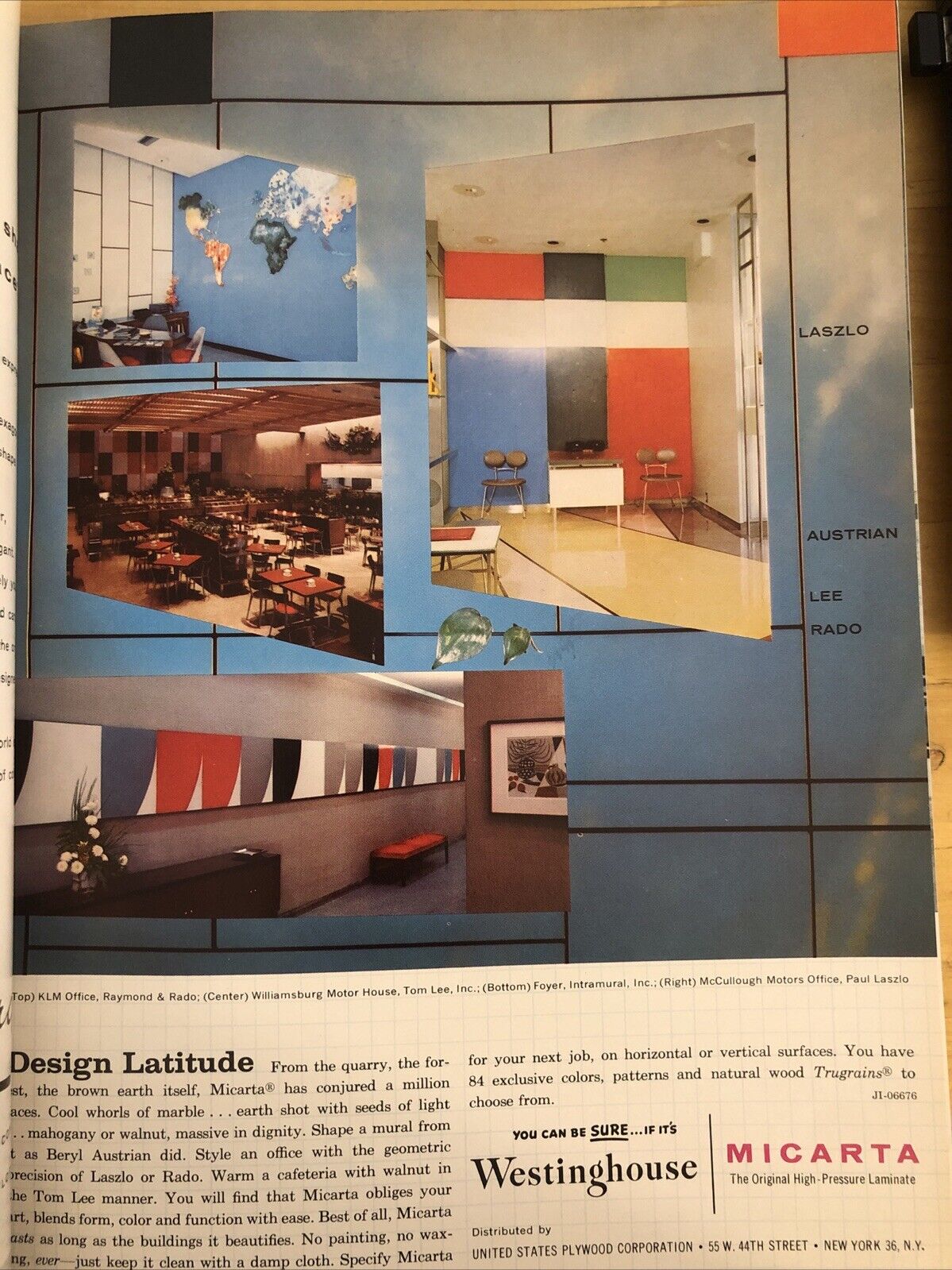 INTERIORS MAGAZINE APRIL 1958 Olga Gueft - Interiors, design, architecture