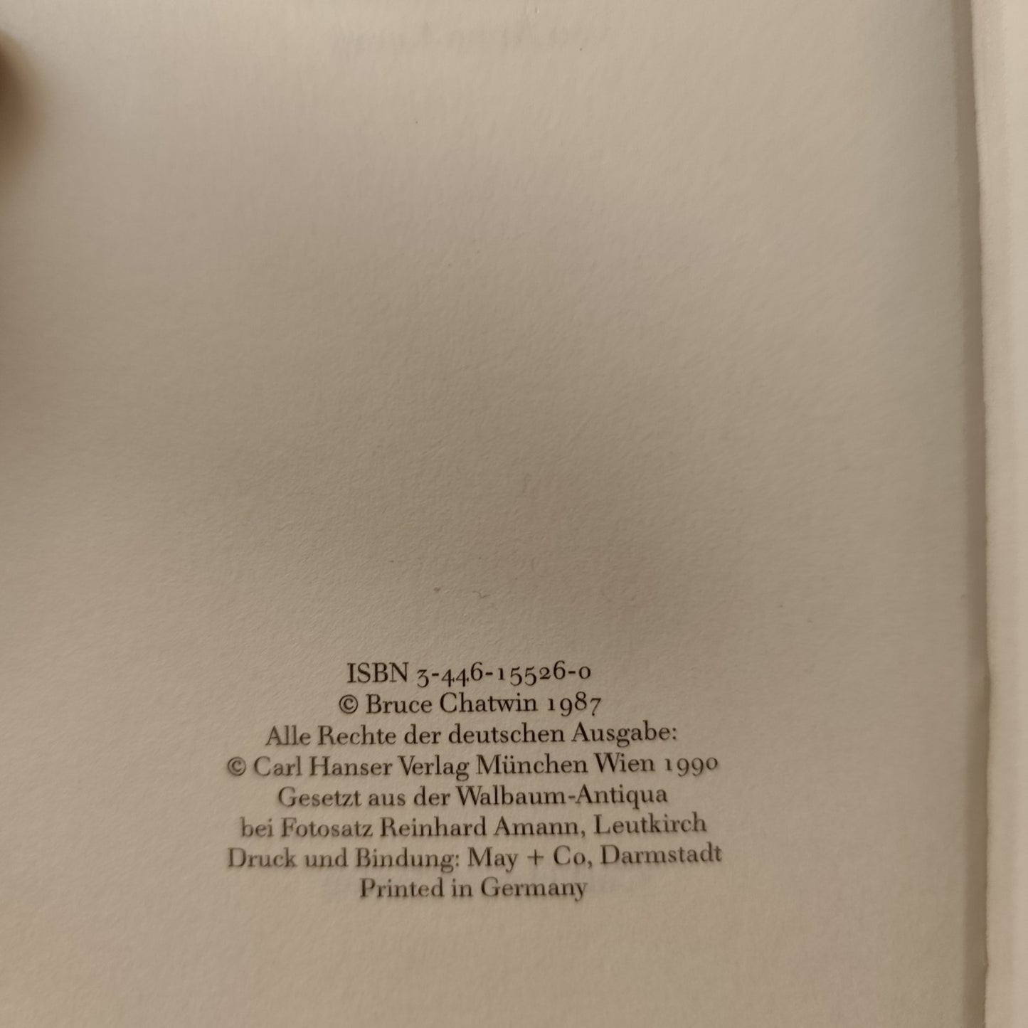 Bruce Chatwin Traumpfade - Carl Hanser 1990