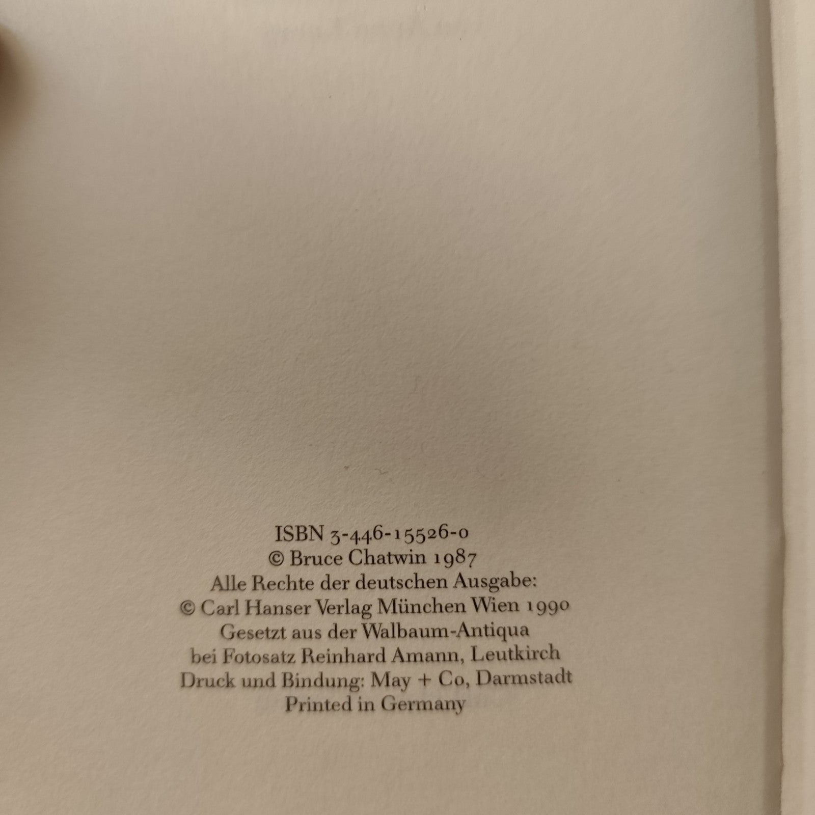 Bruce Chatwin Traumpfade - Carl Hanser 1990