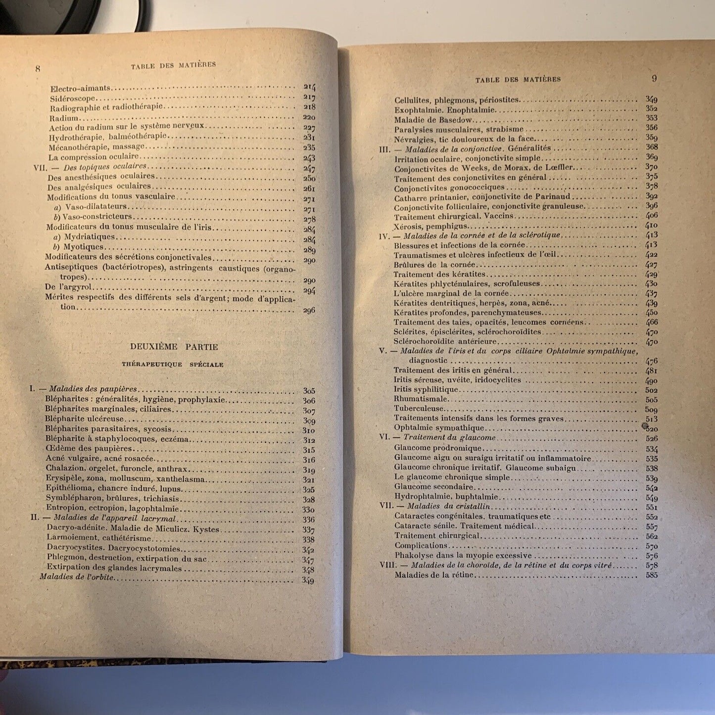TRAITÉ COMPLET de THÉRAPEUTIQUE OCULAIRE - Dr A. Darier. Jouve Cia Éditeurs 1921
