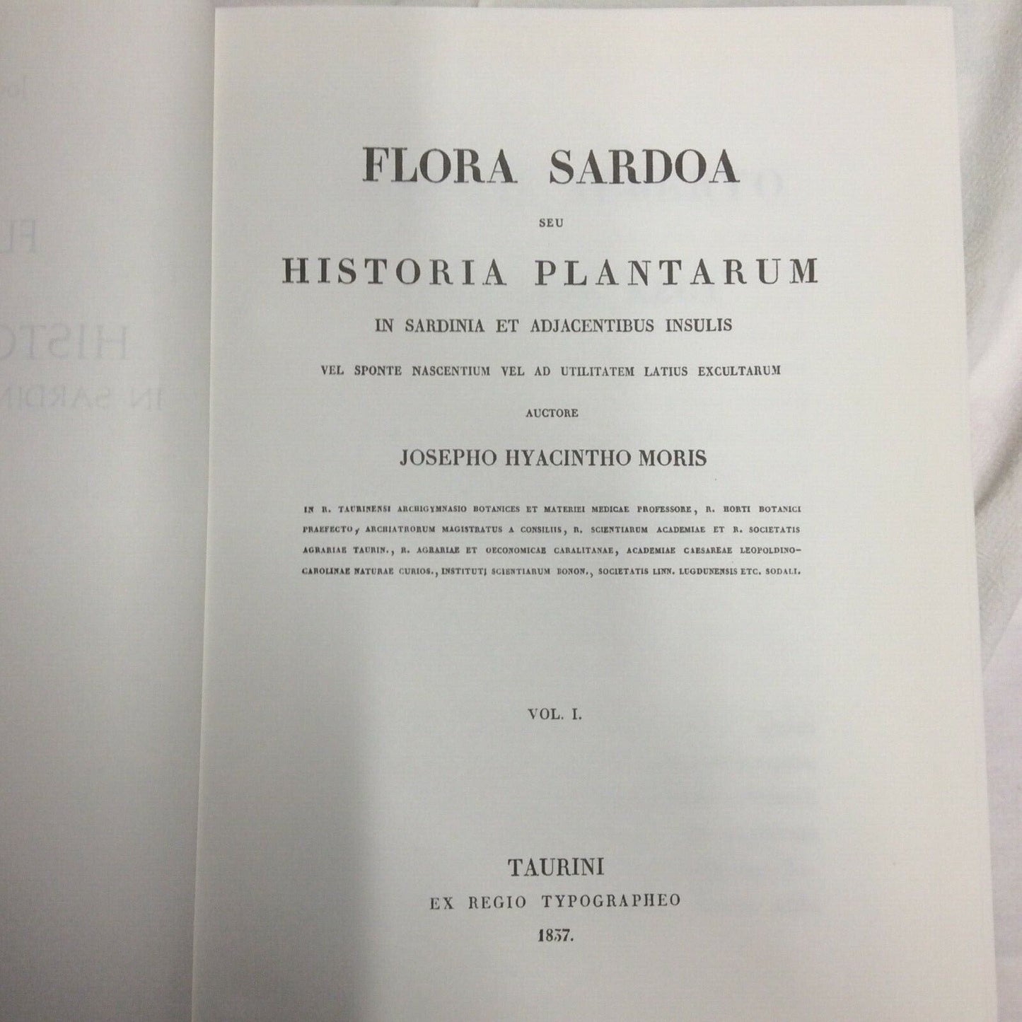 FLORA SARDOA SEU HISTORIA PLANTARUM, JOSEPHO HYACINTHO MORIS, ANASTATICA FORNI
