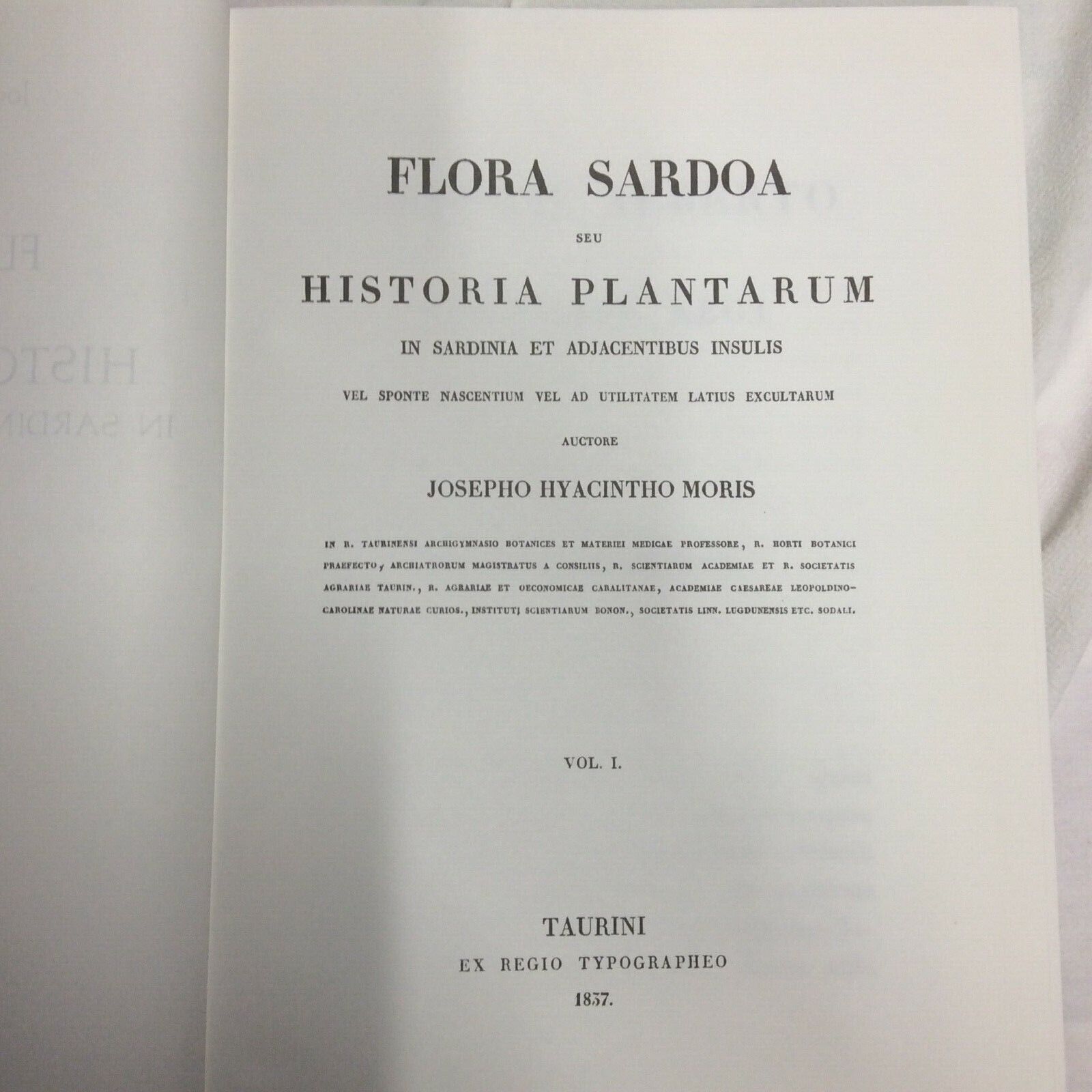 FLORA SARDOA SEU HISTORIA PLANTARUM, JOSEPHO HYACINTHO MORIS, ANASTATICA FORNI