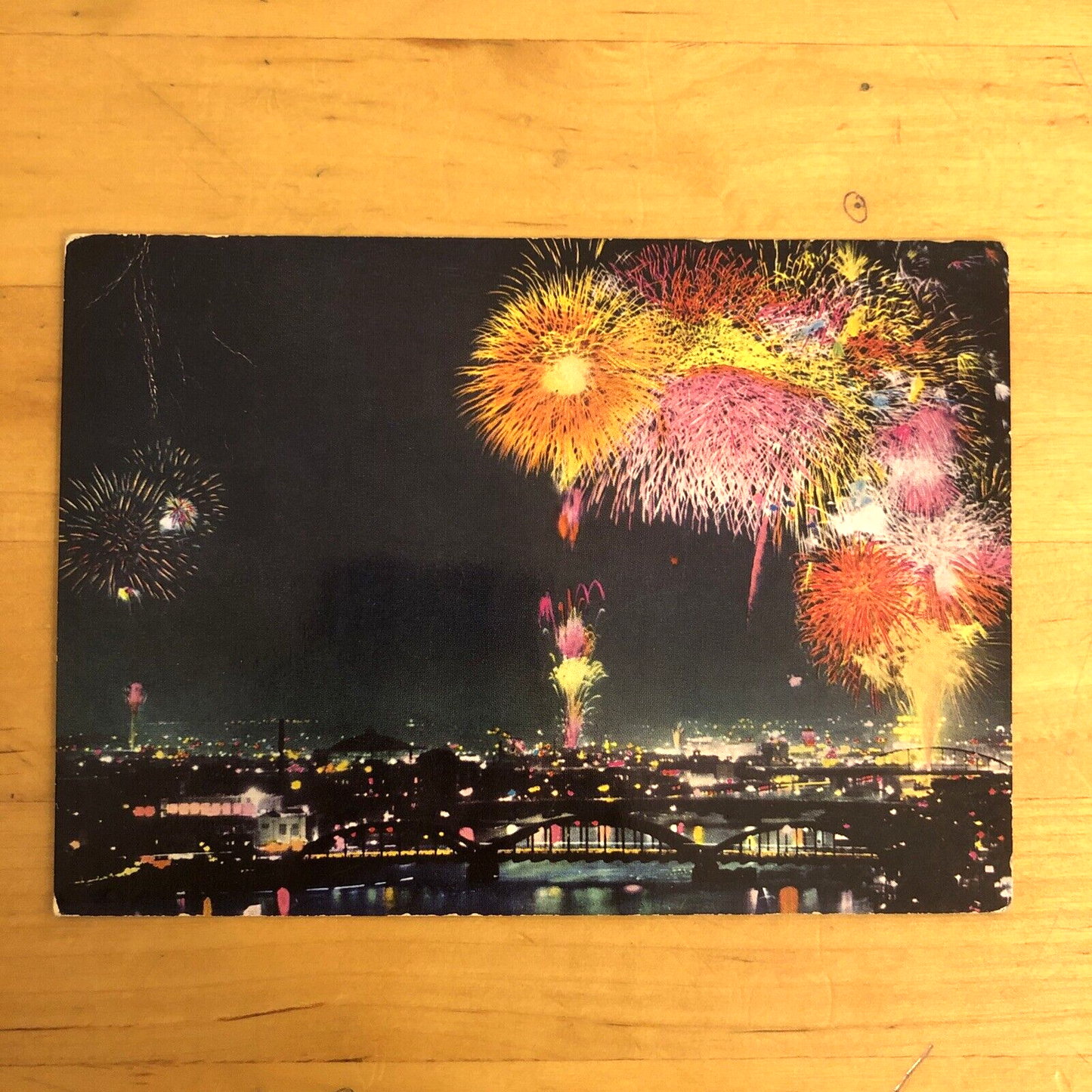 CARTOLINA - TOKYO, RIVER SUMIDA, JAPAN, GIAPPONE. VIAGGIATA 1963