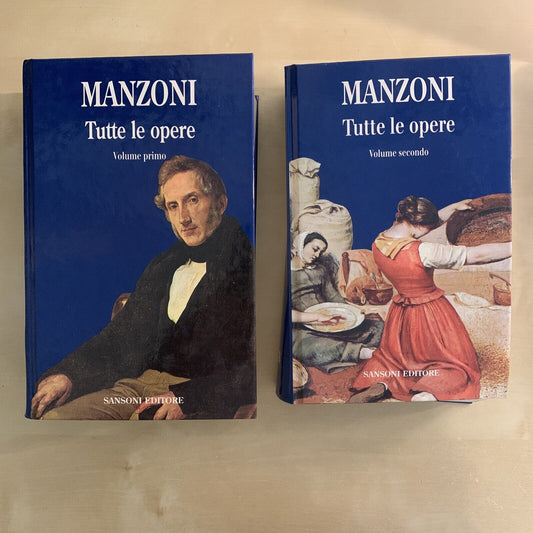 MANZONI - TUTTE LE OPERE, SANSONI 1993 . 2 VOLUMI #