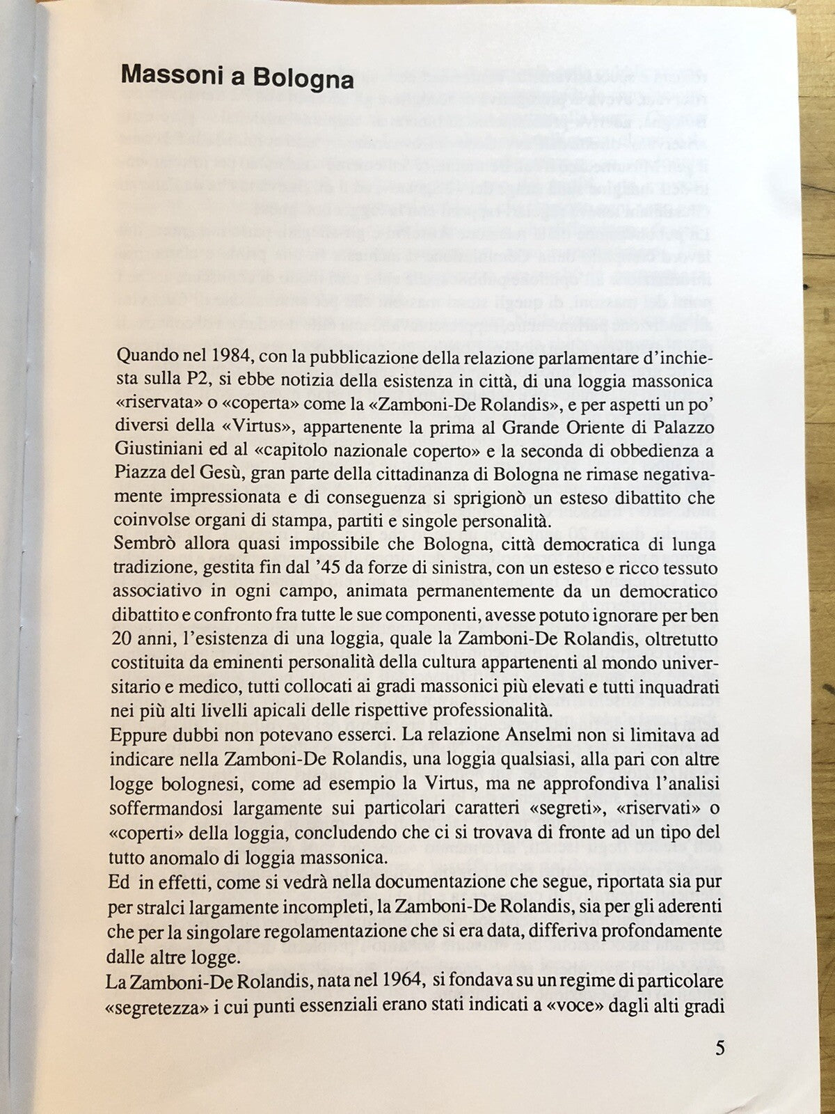 Massoni a Bologna - Leonida Casali, istituto di studi e ricerche 1989