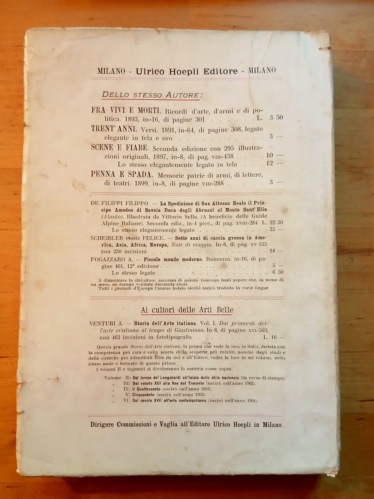Patria Esercito Re - memorie e note di Leopoldo Pullè - Hoepli editore 1902