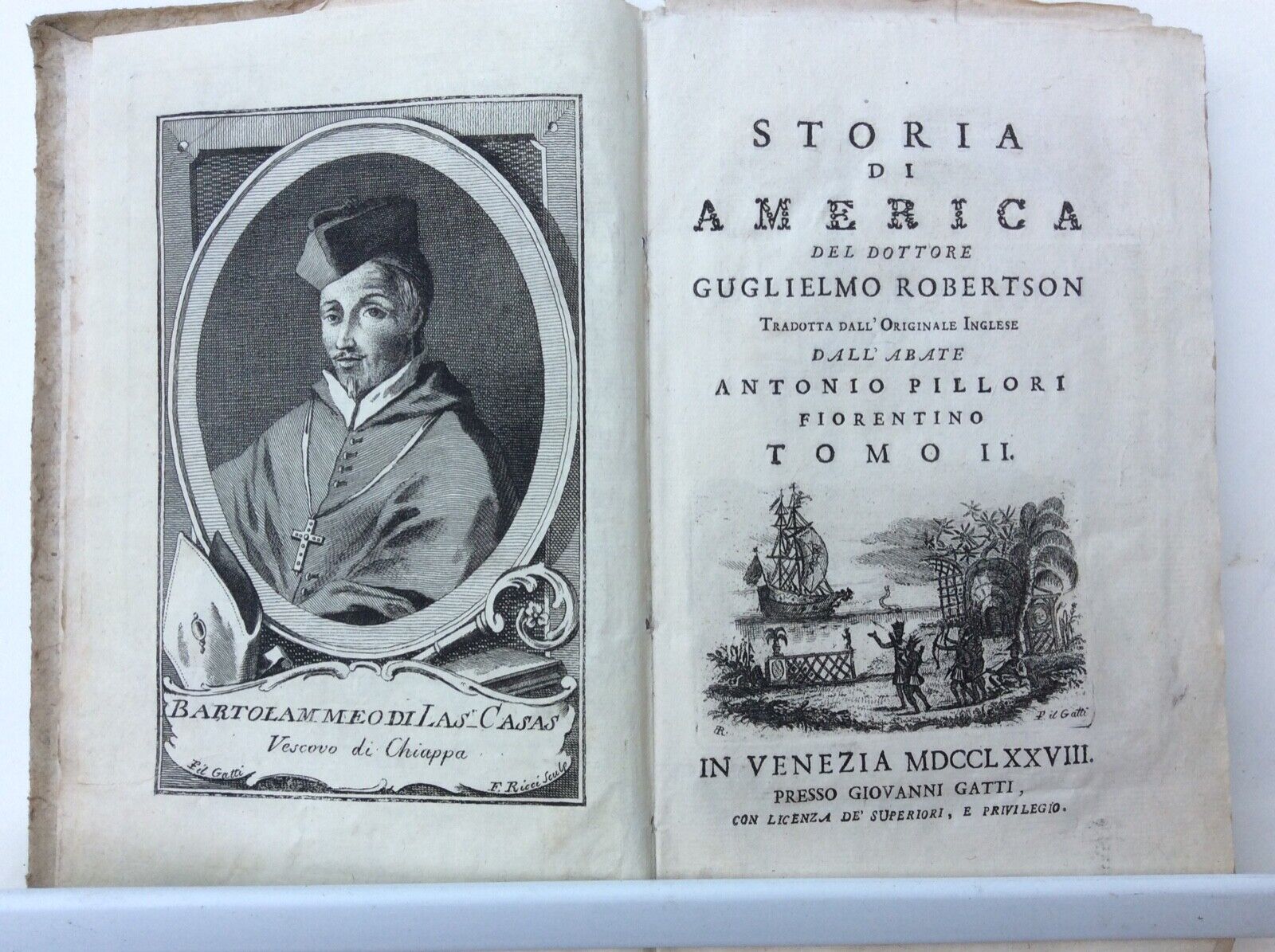 STORIA DI AMERICA, GUGLIELMO ROBERTSON, presso GIOVANNI GATTI, VENEZIA 1778