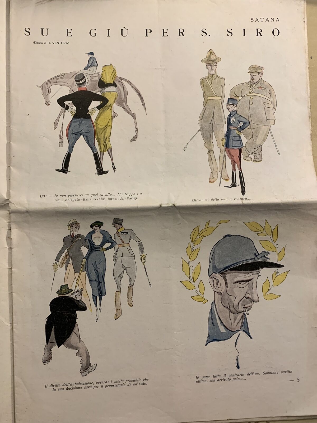 SATANA beffa settimanale di tutti i colori. Anno 1. numero 9. Giugno 1919