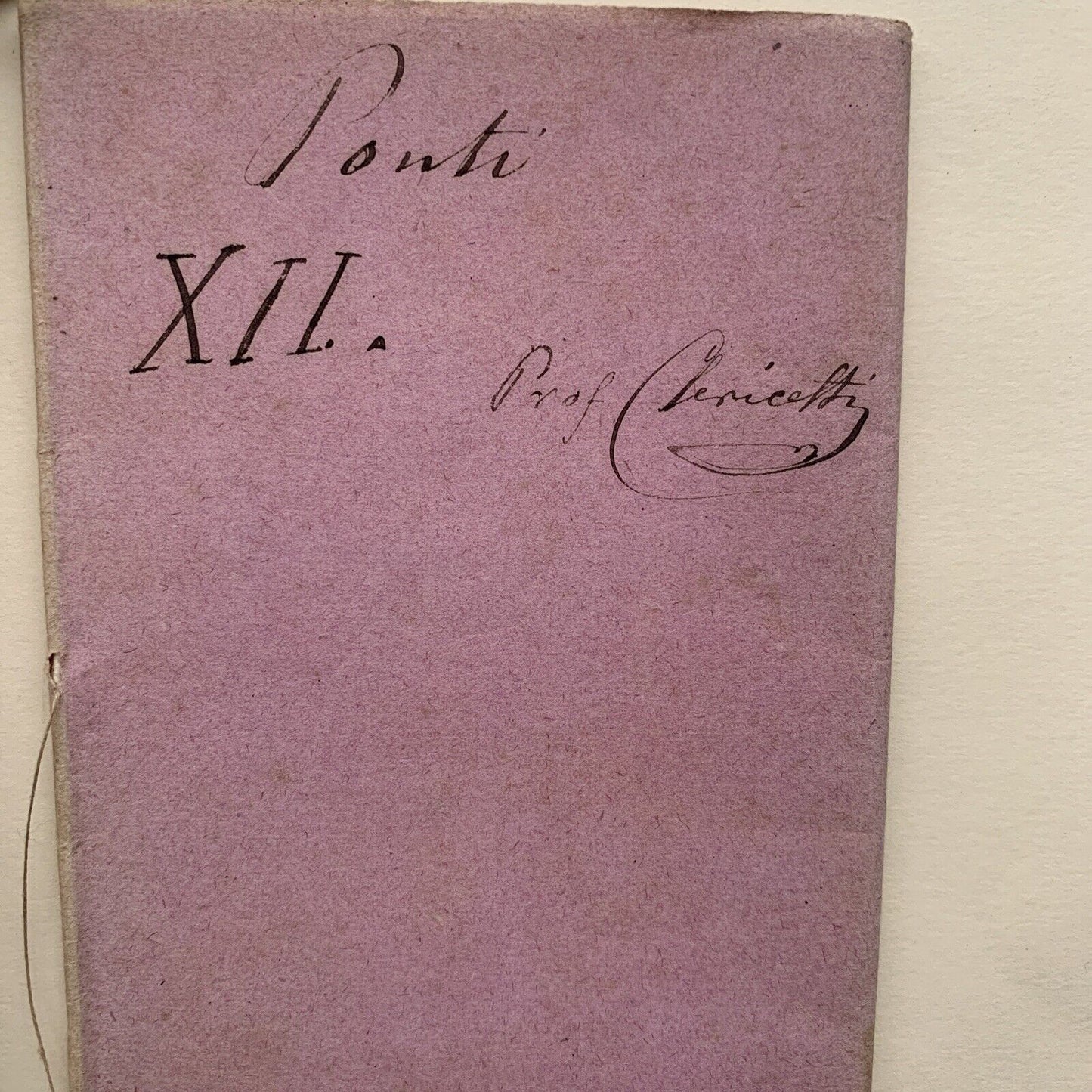 CELESTE CLERICETTI, appunti manoscritti di uno studente UNIVERSITÀ PAVIA 1875 #