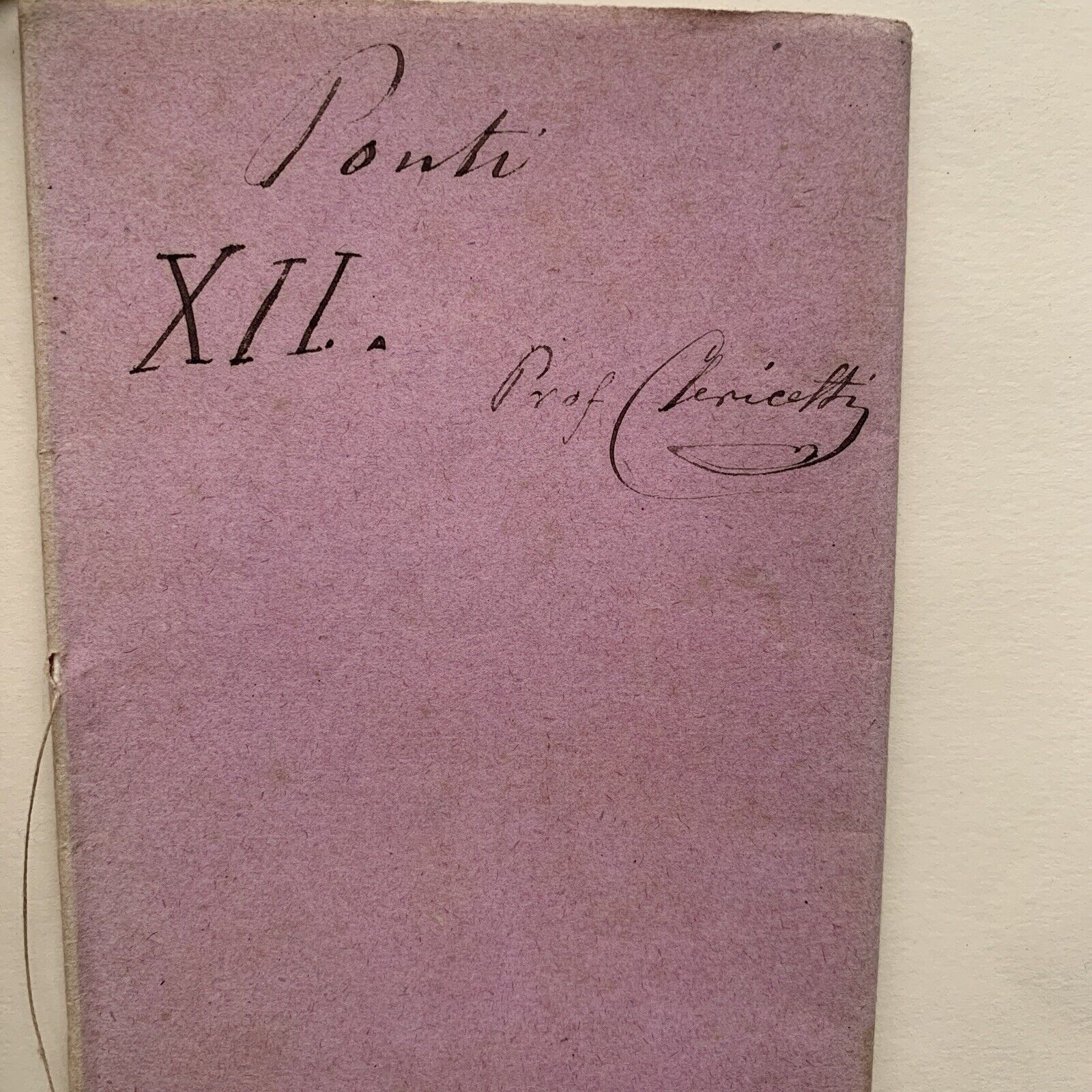 CELESTE CLERICETTI, appunti manoscritti di uno studente UNIVERSITÀ PAVIA 1875 #