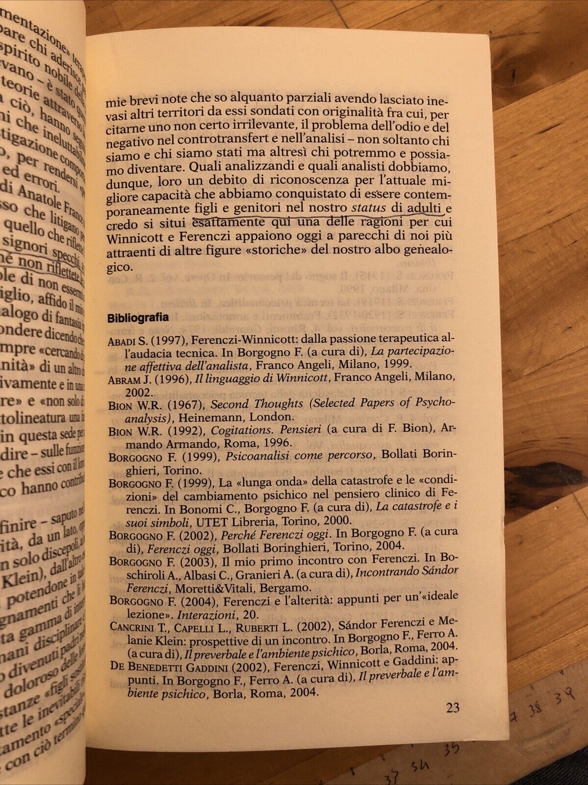 FUNZIONI ANALITICHE STATI PRIMITIVI DELLA MENTE PSICOPATOLOGIA, F. BORGOGNO