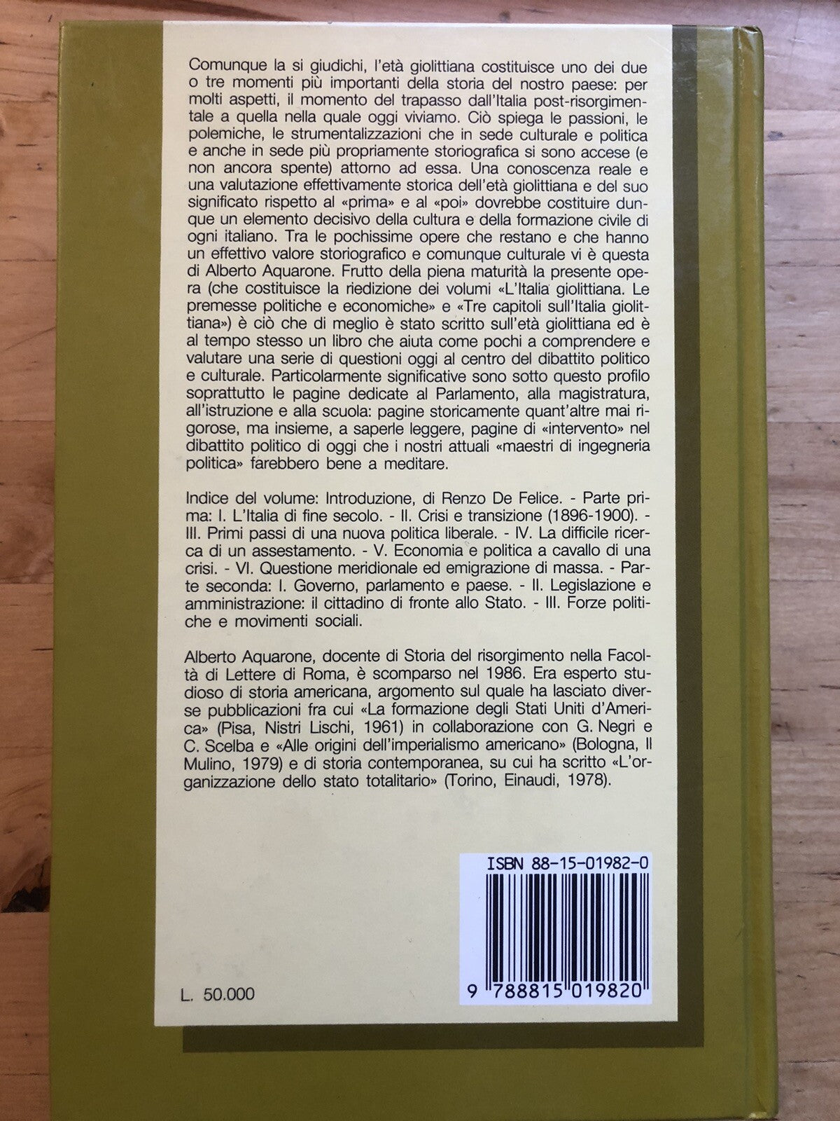 L'Italia Giolittiana, Alberto Aquarone. Il Mulino 1988
