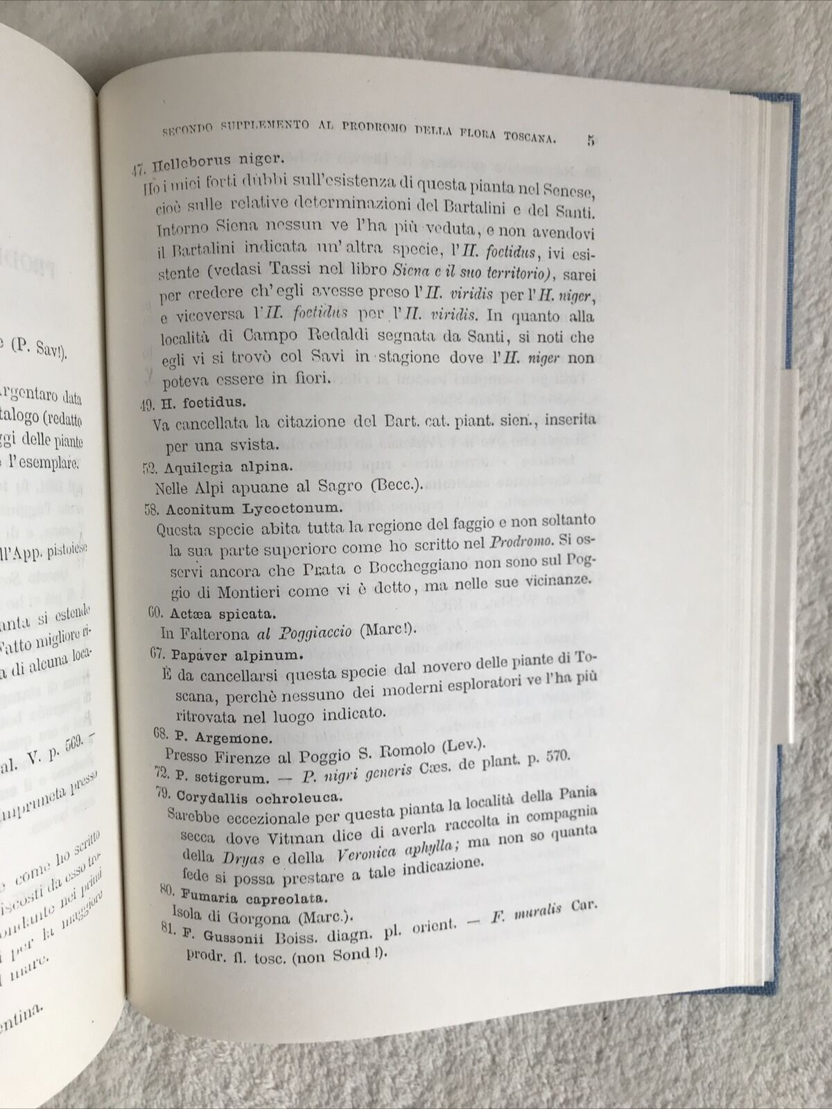 PRODROMO DELLA FLORA TOSCANA T. Caruel A. Forni ed.2 volumi