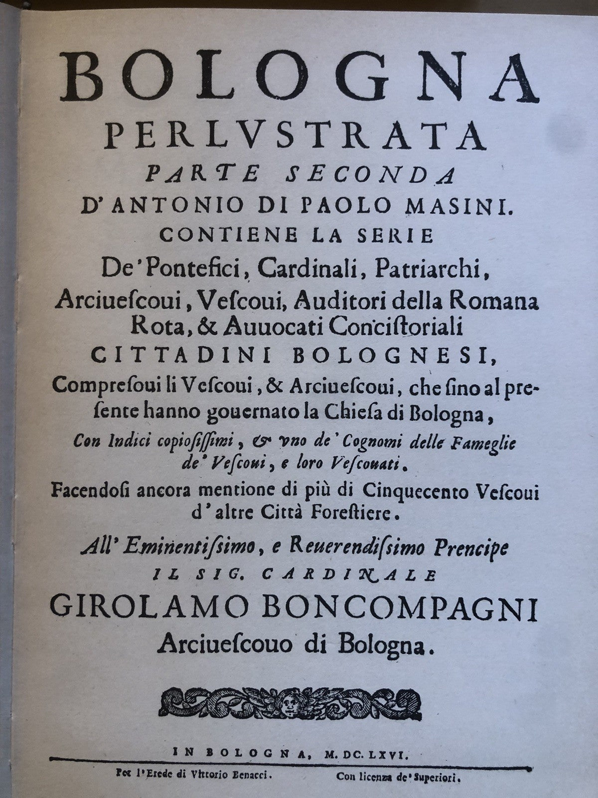 Bologna perlustrata (1666) Antonio Masini, Arnaldo Forni 2 voll. ristampa 1986