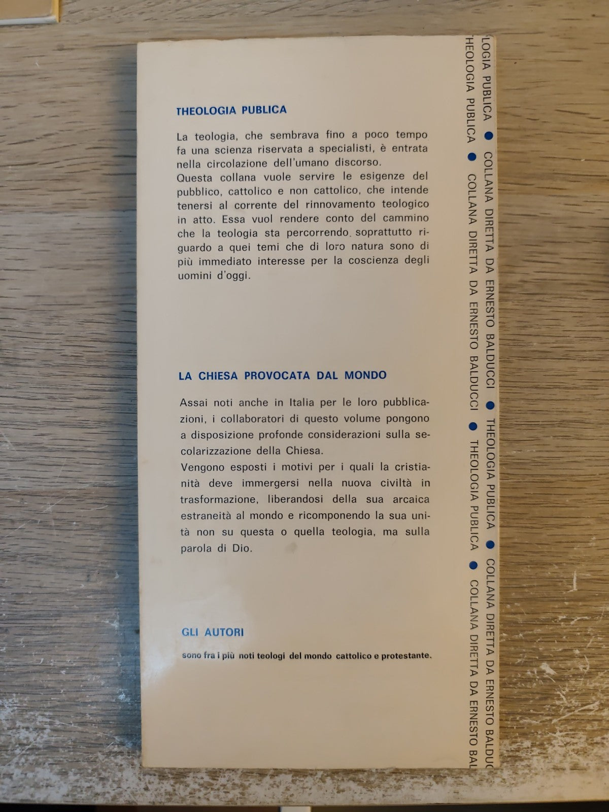 La Chiesa Provocata Dal Mondo Theologia Publica, Queriniana 1969