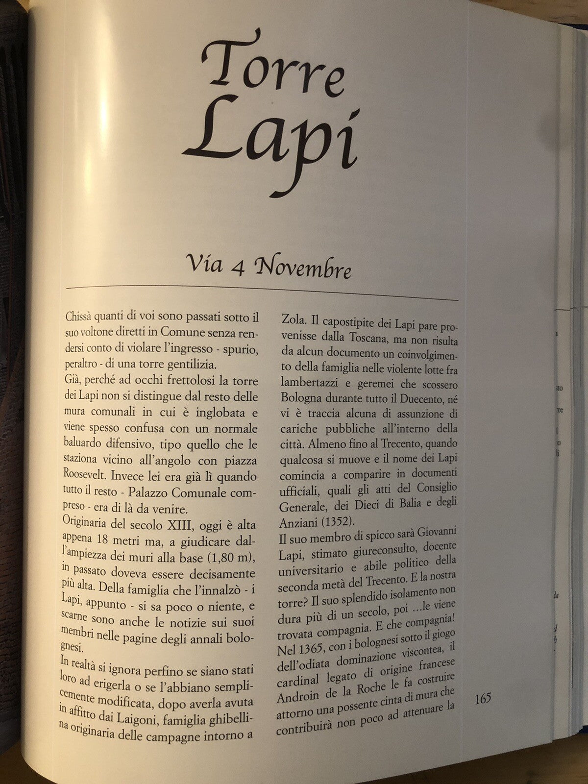 Le torri di Bologna, Fabio Morellato. L'Inchiostroblu 2003