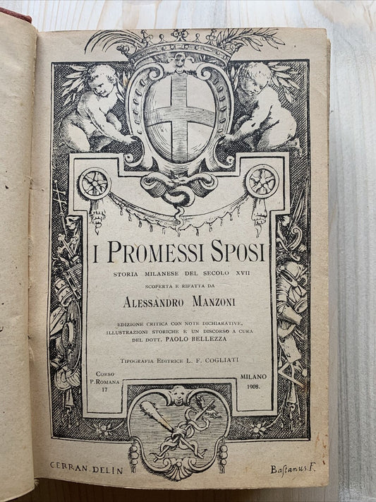 I PROMESSI SPOSI - Tipografia Cogliati 1908