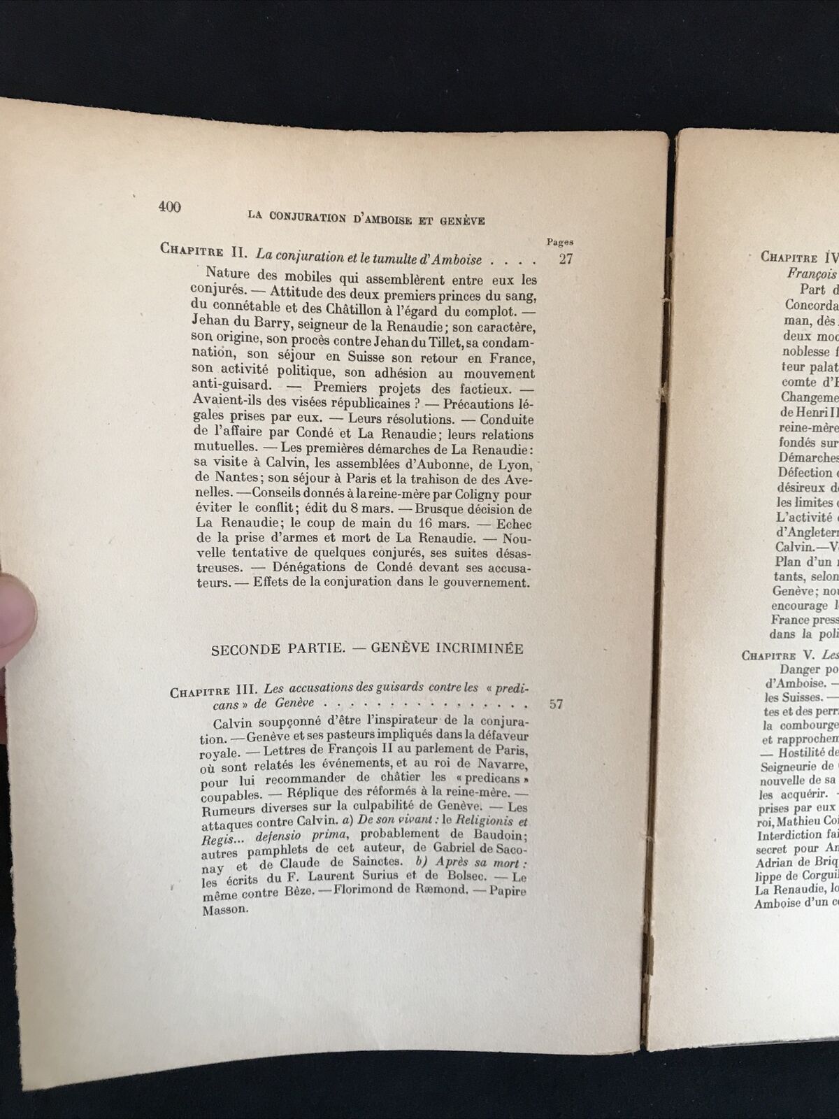 LA CONJURATION D'AMBOISE ET GENÈVE Henry Naef, E. Champion 1922