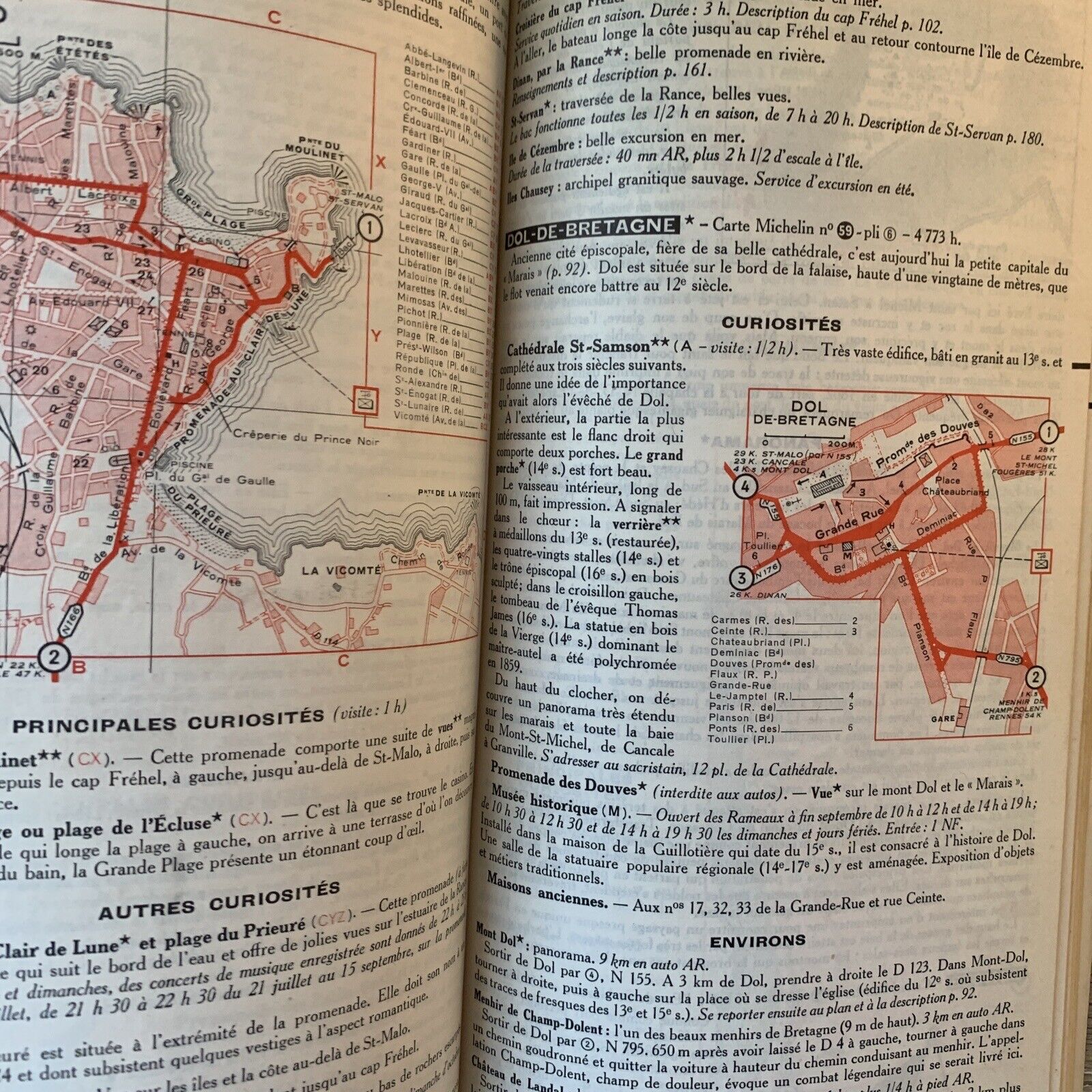 GUIDE DU PNEU MICHELIN - AUVERGNE, BRETAGNE 1963 '64