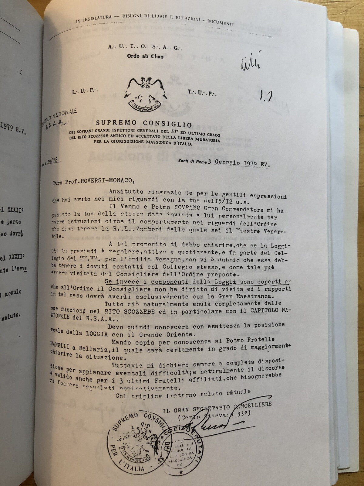 Massoni a Bologna - Leonida Casali, istituto di studi e ricerche 1989