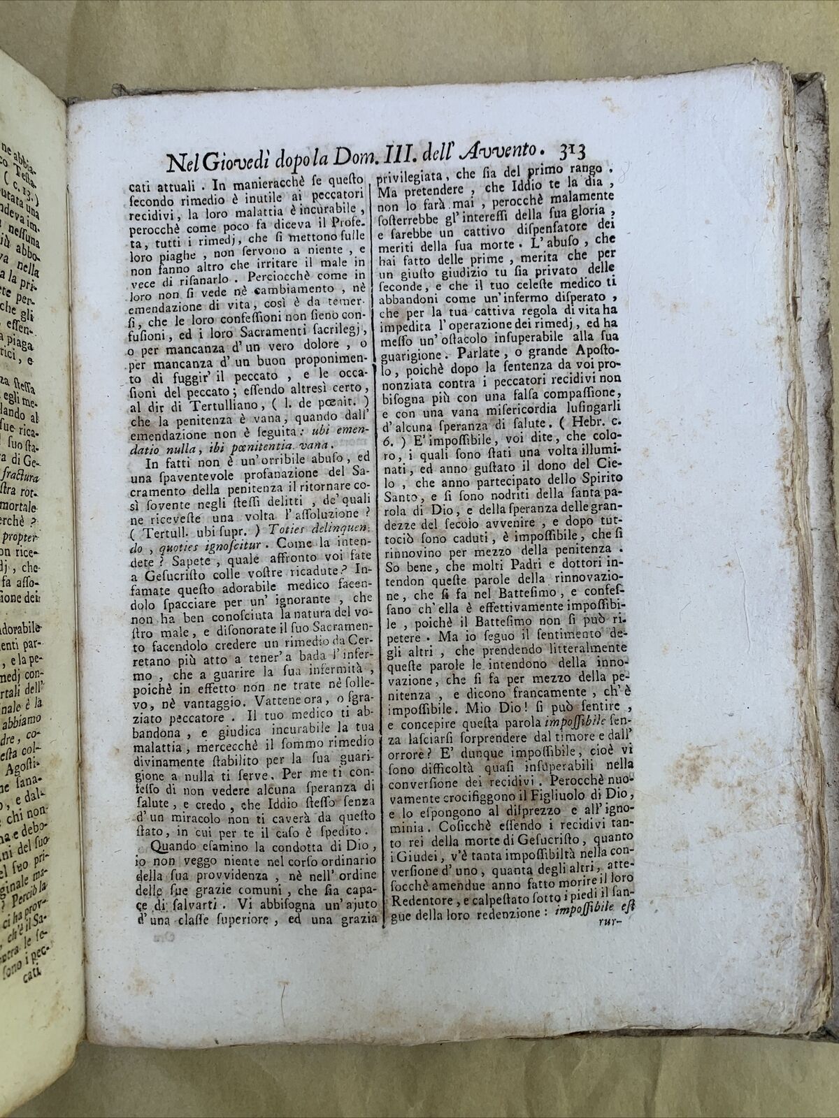PREDICHE PER L’AVVENTO DEL M. R. P. NICCOLÒ DI DIJON Gaetano Travasa 1740 #