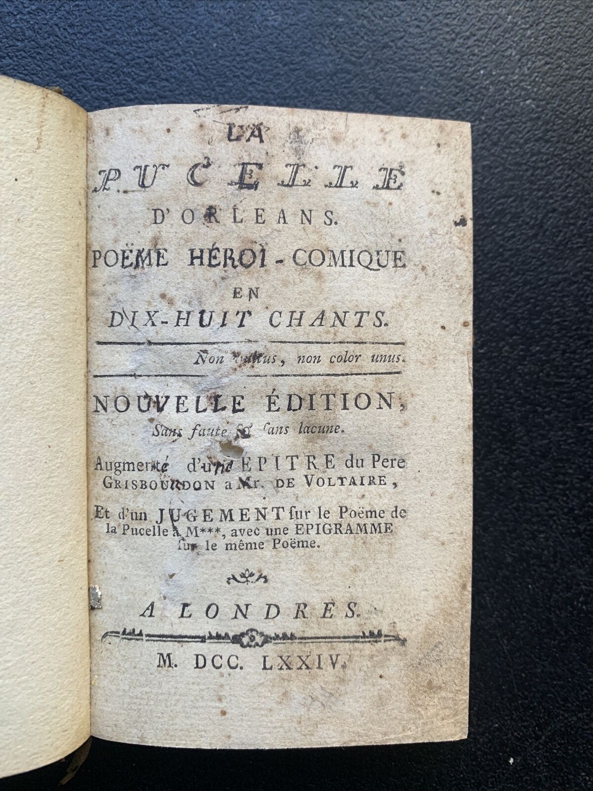 La Puccelle d'Orleans - Poeme Heroi - comique. 1774 #