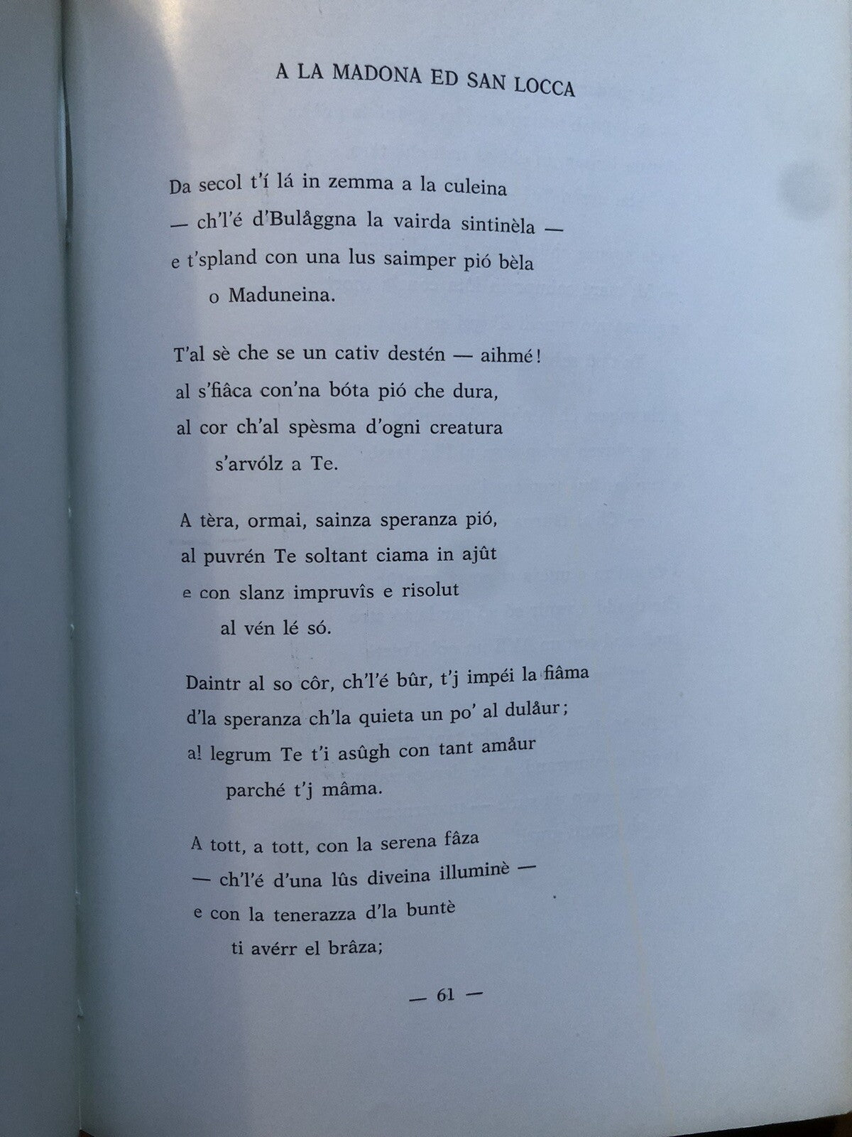 Un noz d'campagna (dialetto Bologna) ed altri versi dialettali bolognesi Ruffini