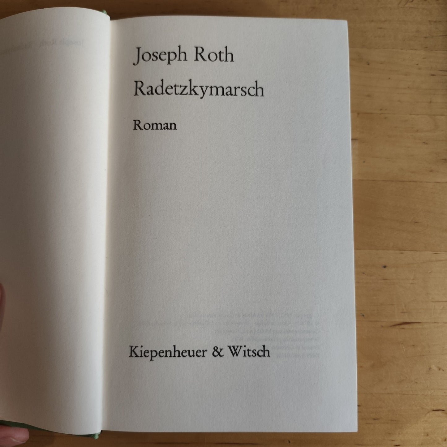 Joseph Roth Radetzkymarsch 1979 Kiepenheuer & Witsch