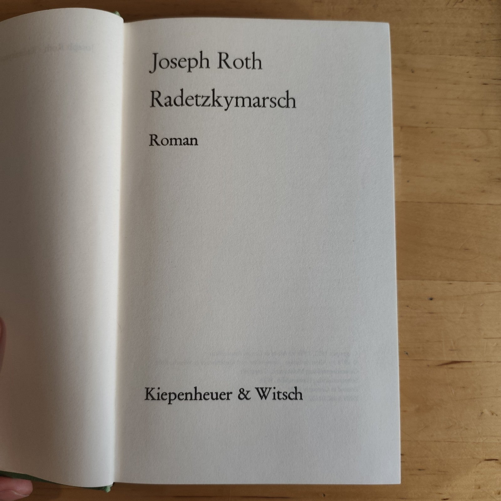 Joseph Roth Radetzkymarsch 1979 Kiepenheuer & Witsch