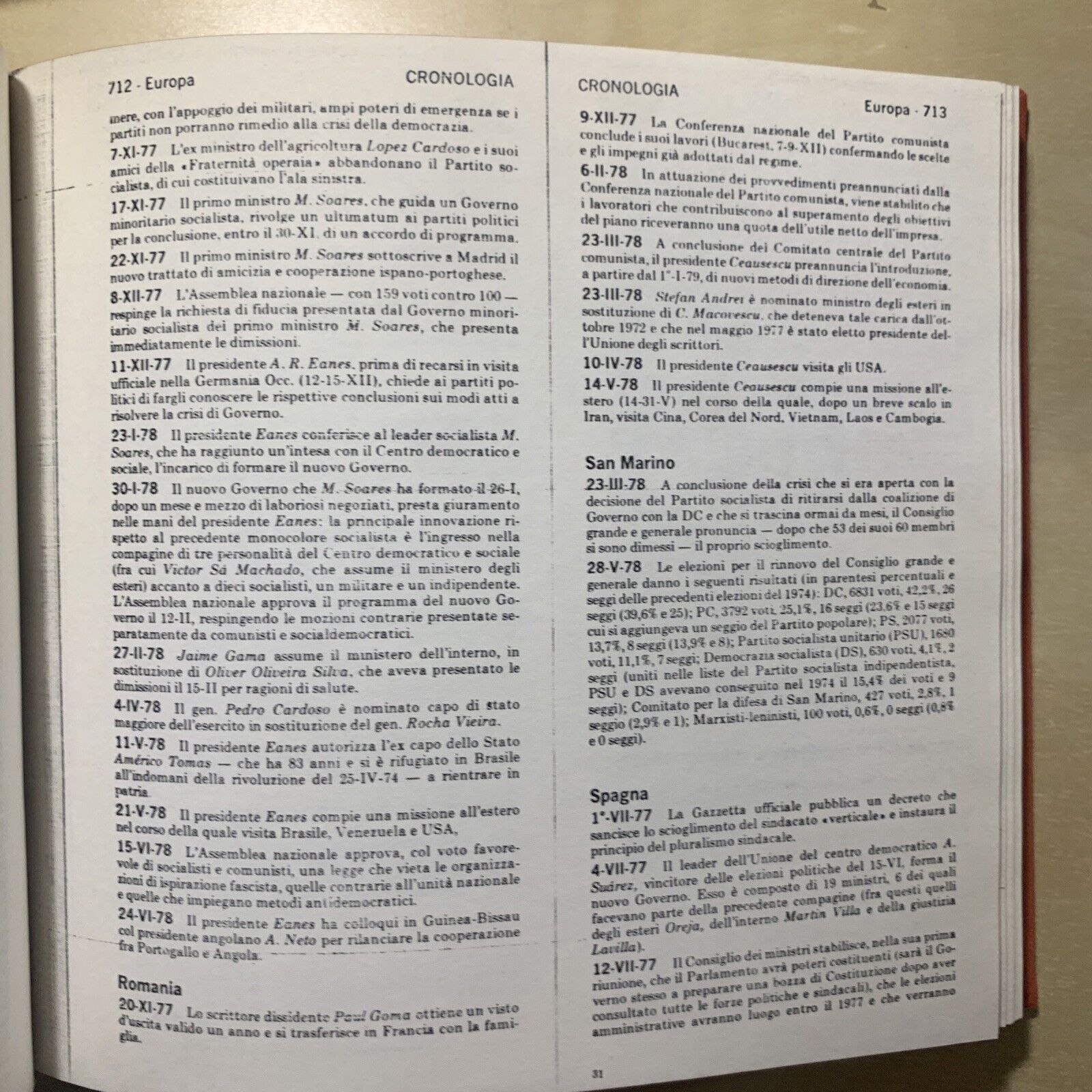 CRONOLOGIA DEGLI AVVENIMENTI POLITICI ANNI '70 (DAL 1970 AL 1980) - 3 VOLUMI #