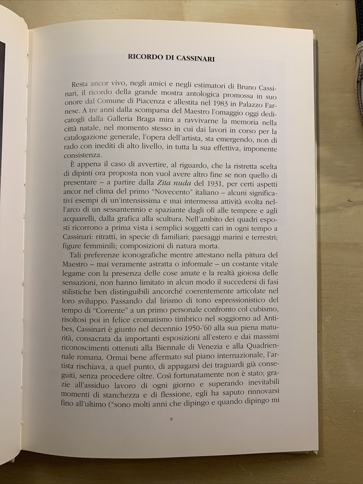 CASSINARI BRUNO - OPERE SCELTE, Gian Alberto Dell'Acqua - Galleria Braga 1995