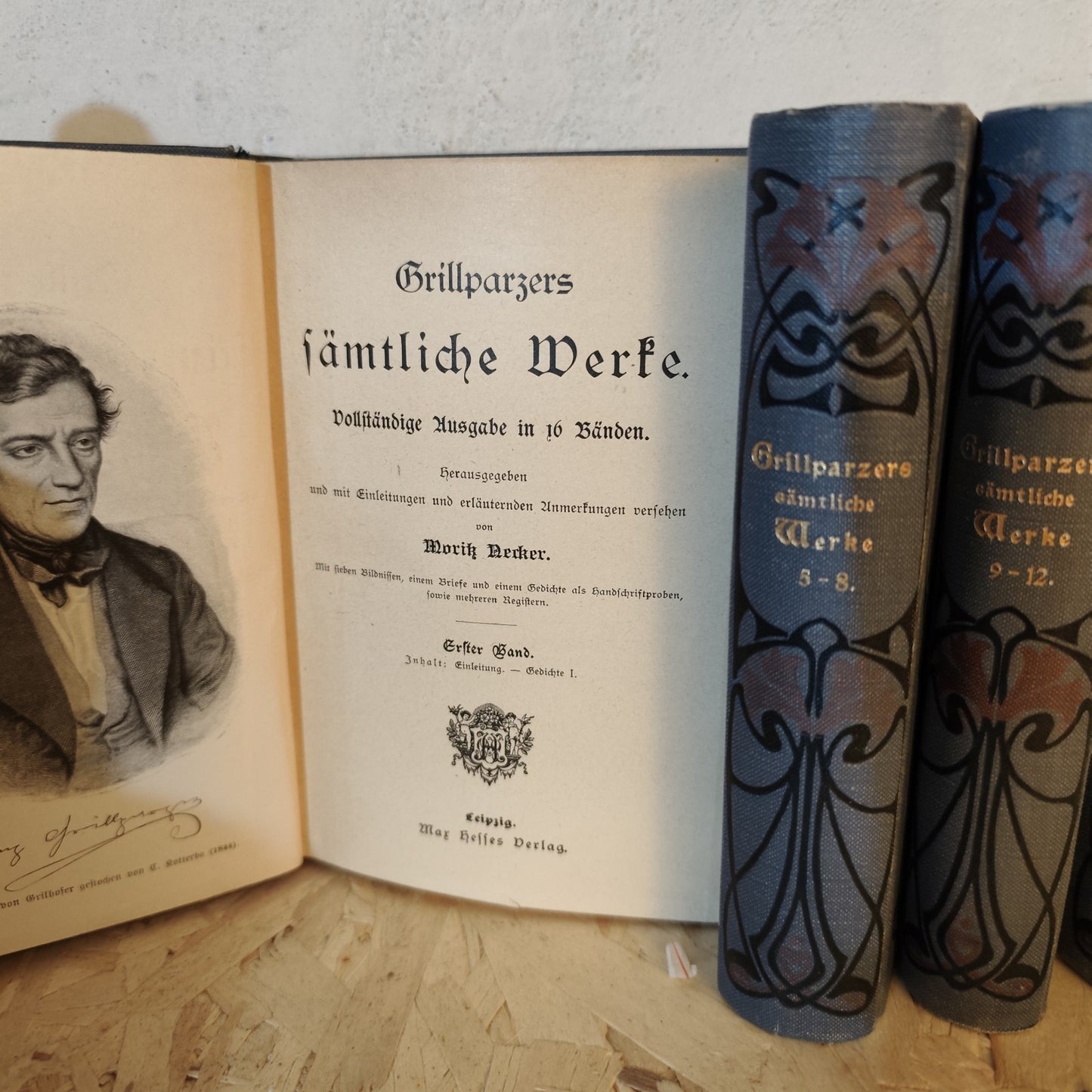 Grillparzers sämtliche Werke.Vollständige Ausgabe in 16 Bänden - Moritz Necker